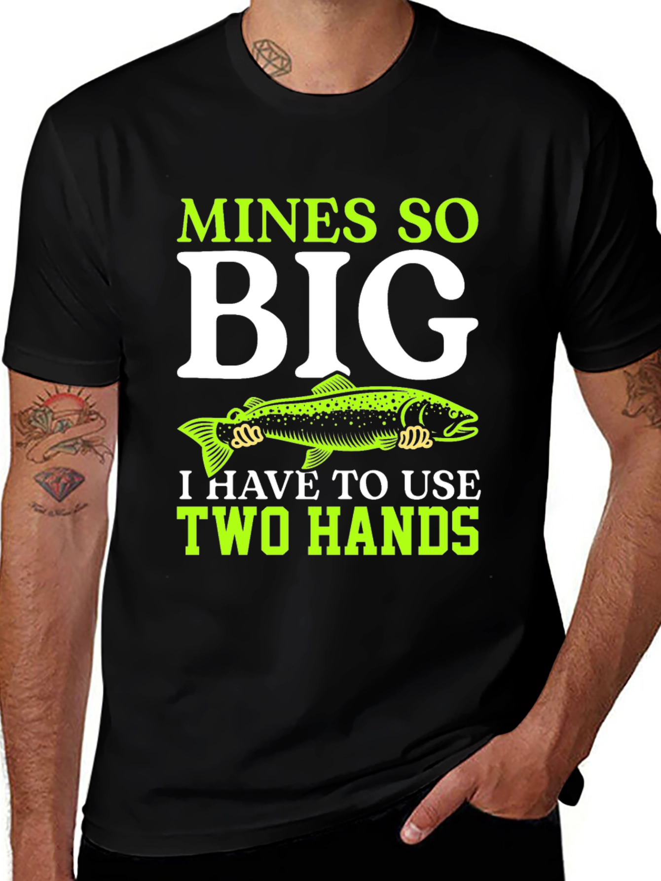 Mines So Big Fishing T-Shirt - Black