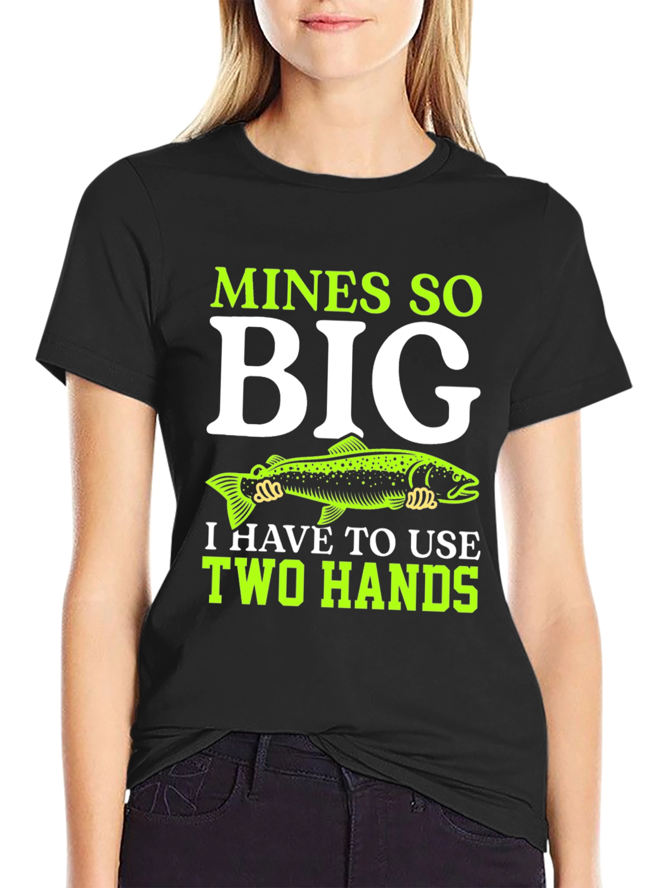 Mines So Big Fishing T-Shirt - Black
