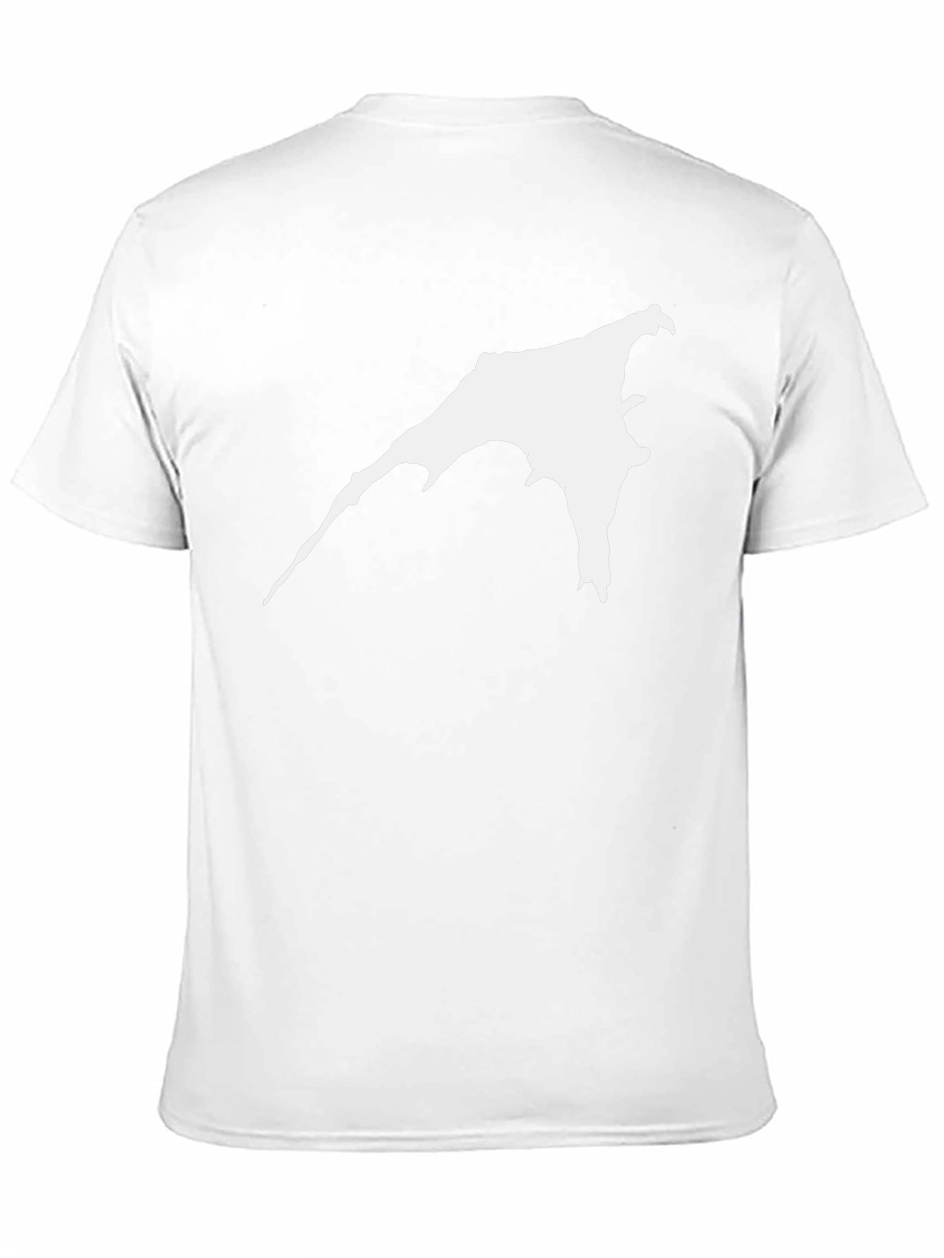 Mens Black T-Shirt with White Abstract Design