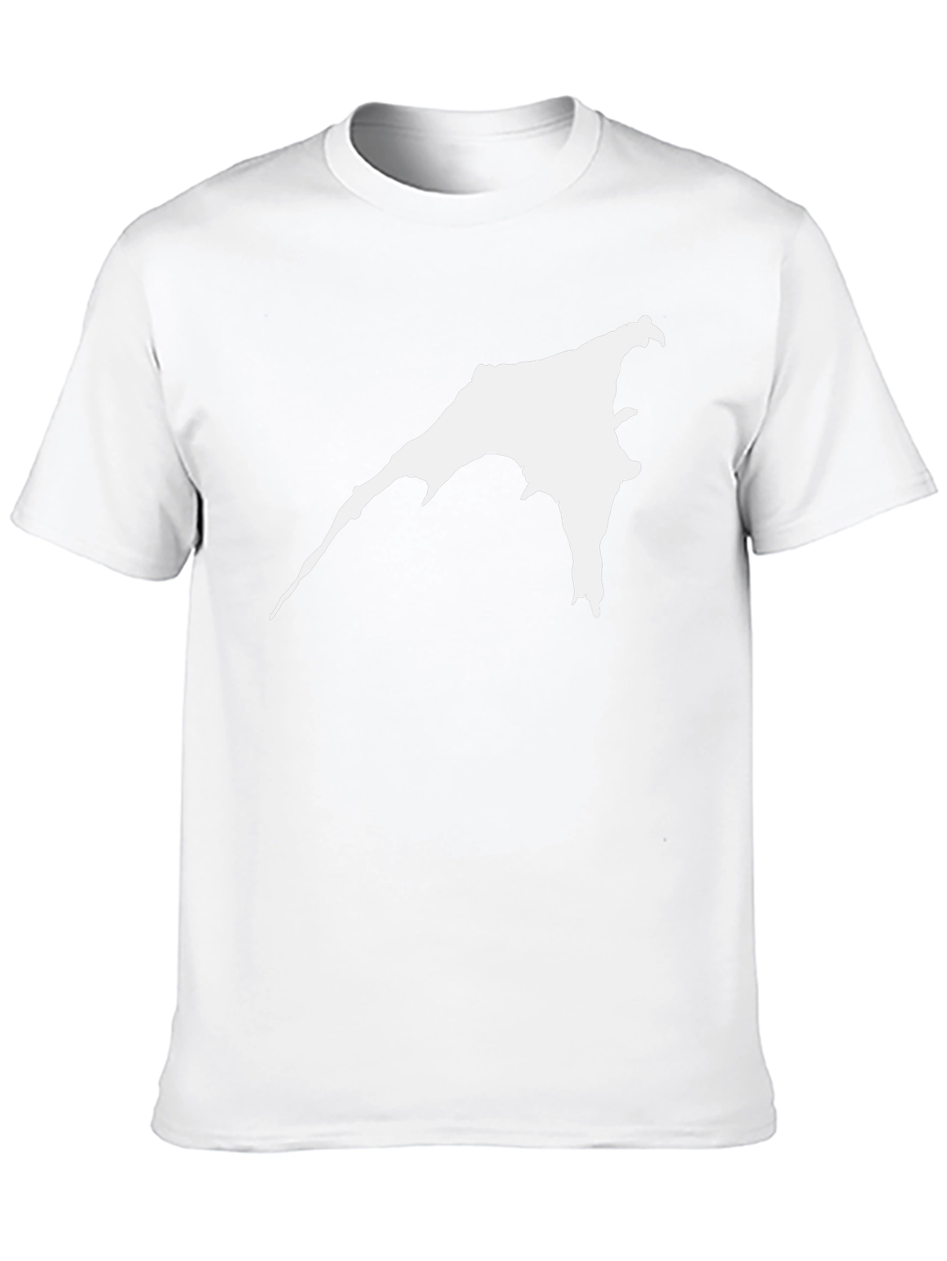 Mens Black T-Shirt with White Abstract Design