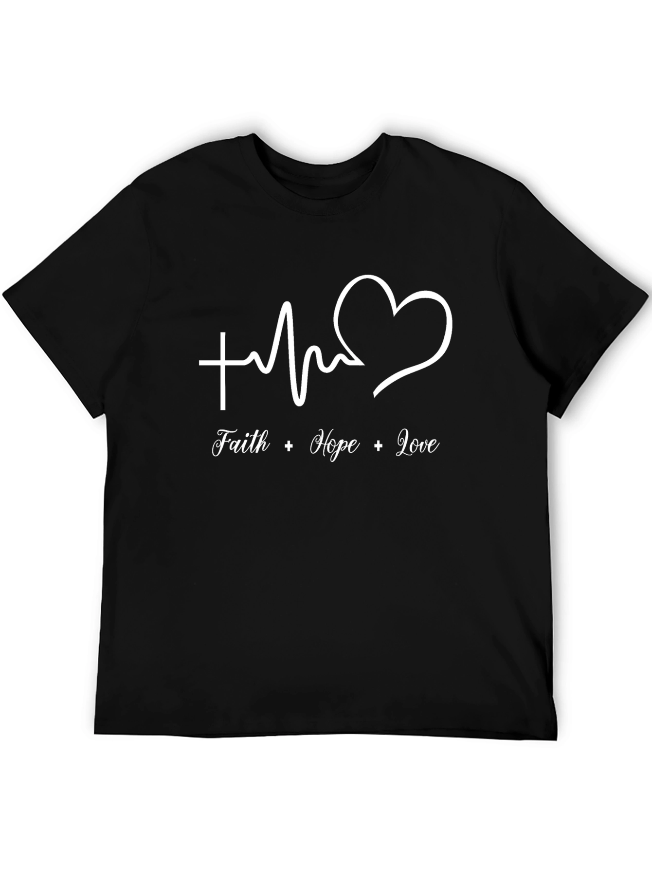 Faith Hope Love Heartbeat Graphic Tee