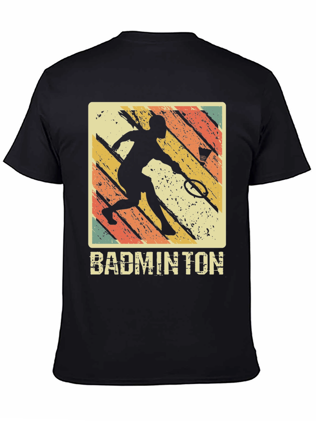 Retro Badminton Player Graphic T-Shirt