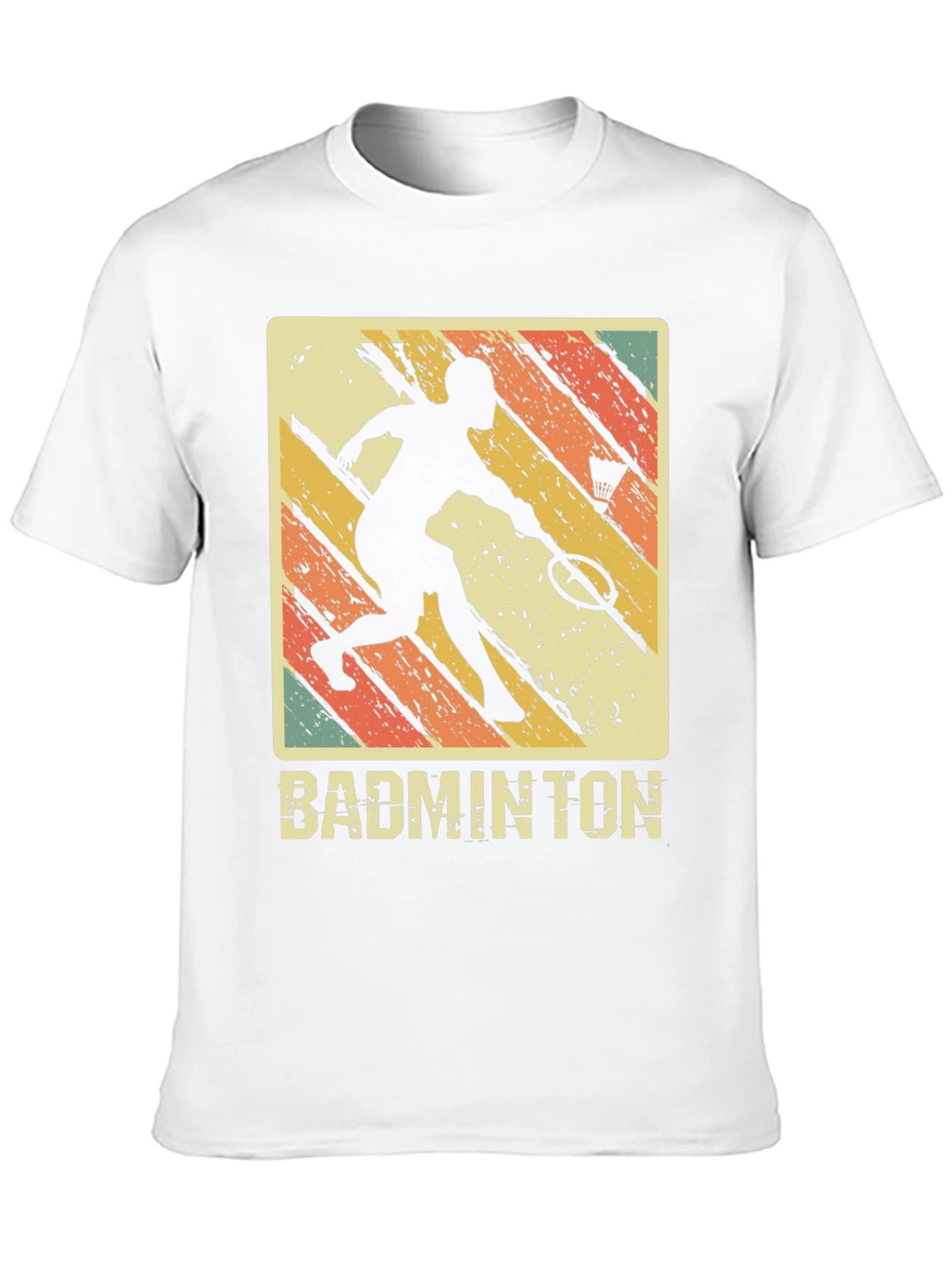 Retro Badminton Player Graphic T-Shirt