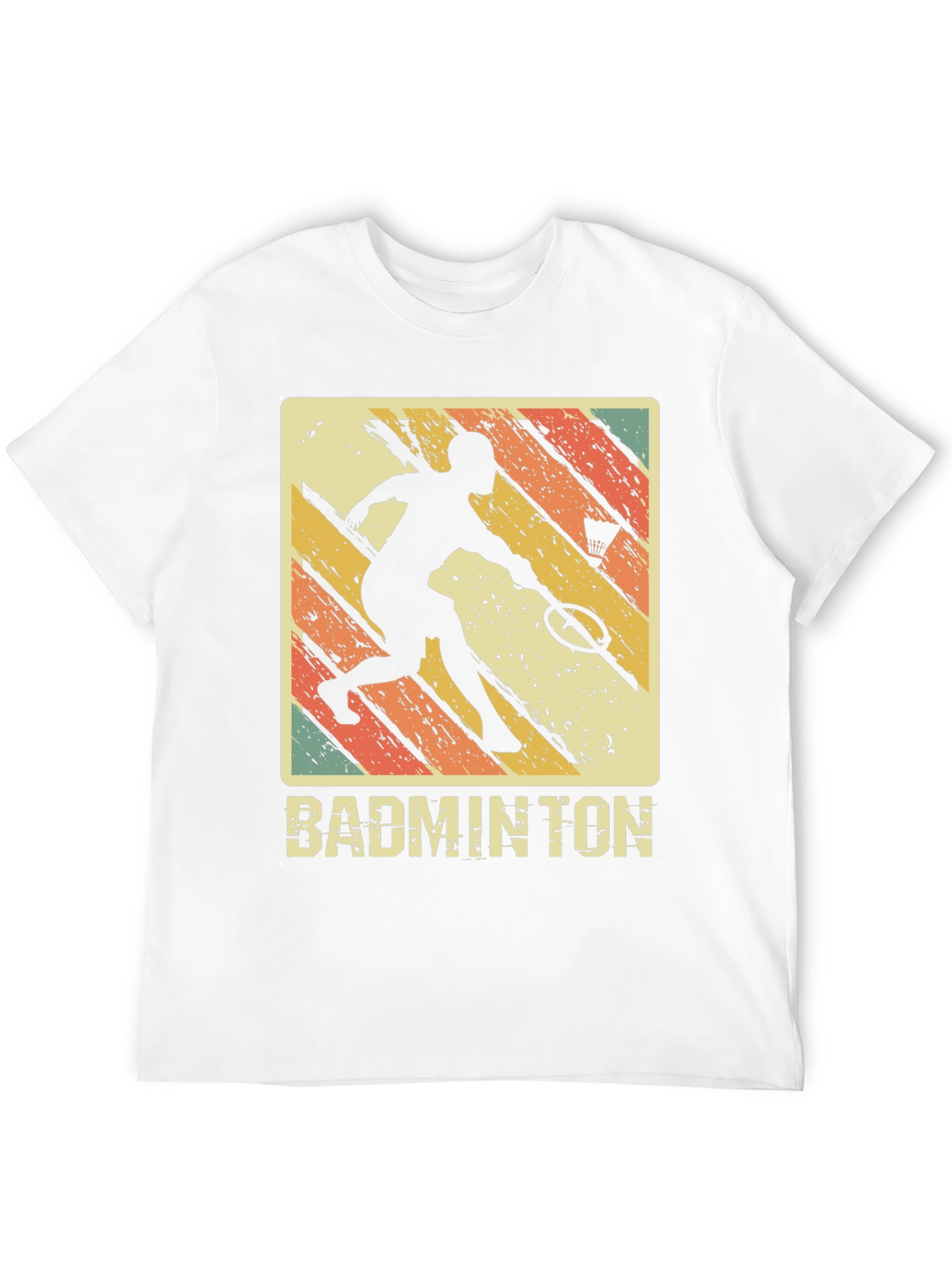 Retro Badminton Player Graphic T-Shirt