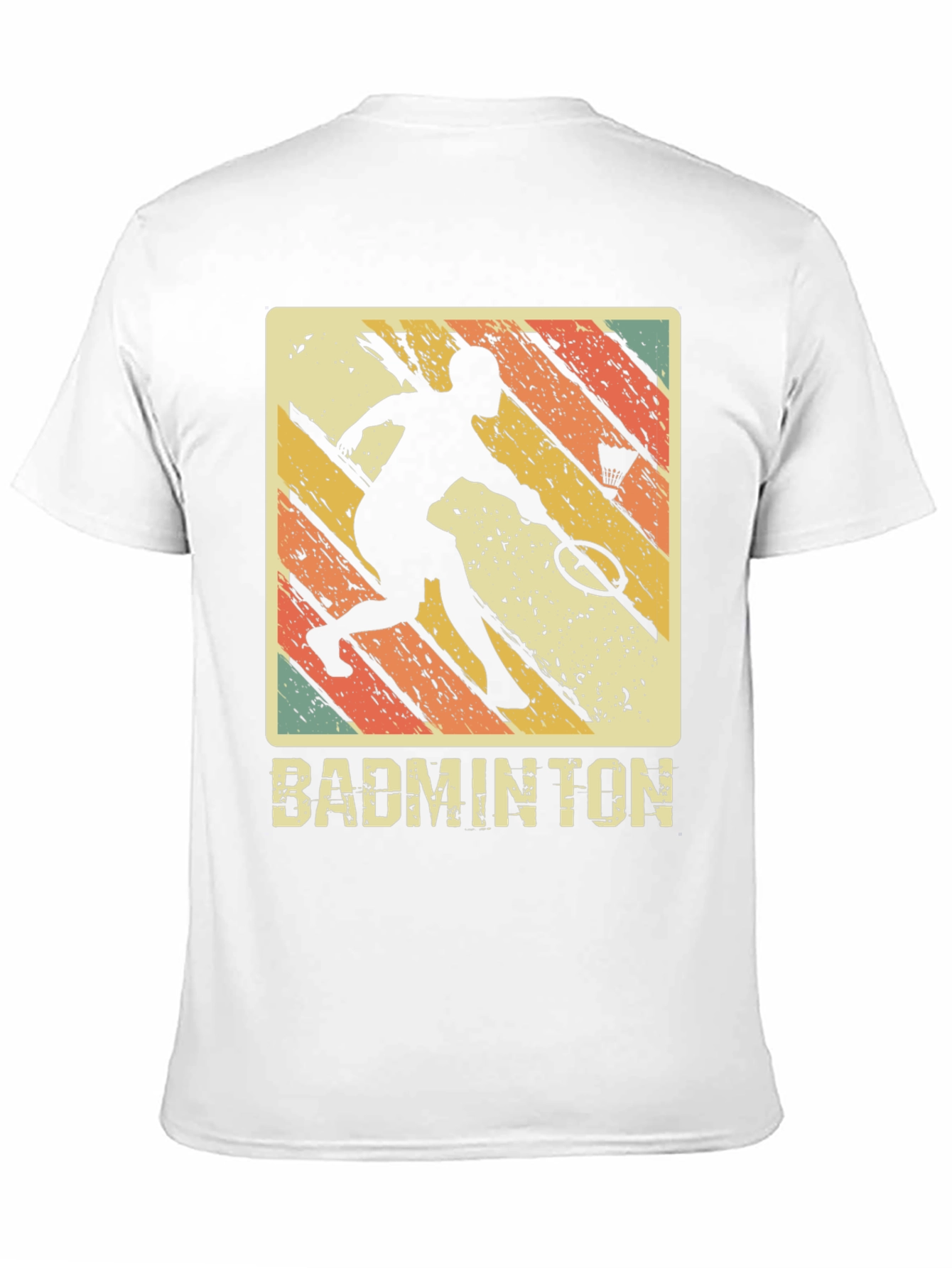 Retro Badminton Player Graphic T-Shirt