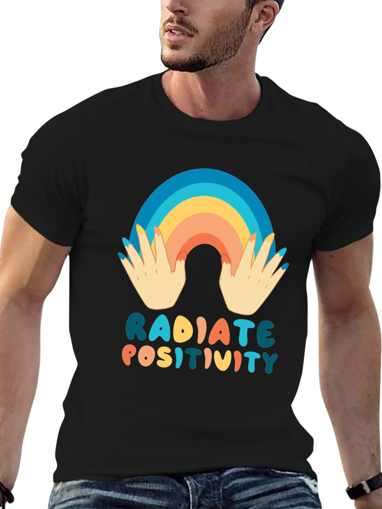 Radiate Positivity Graphic Tee - Black