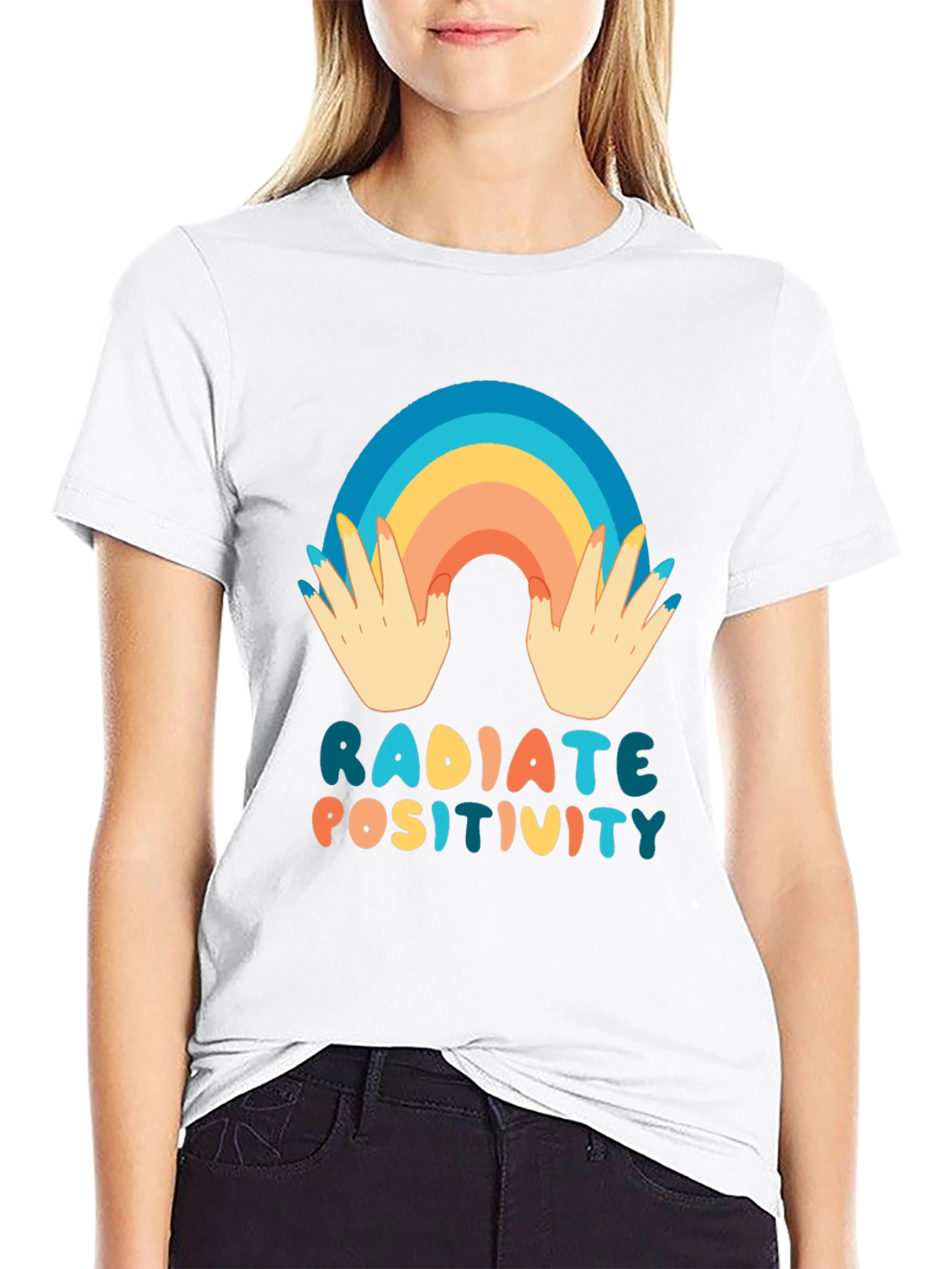 Radiate Positivity Graphic Tee - Black