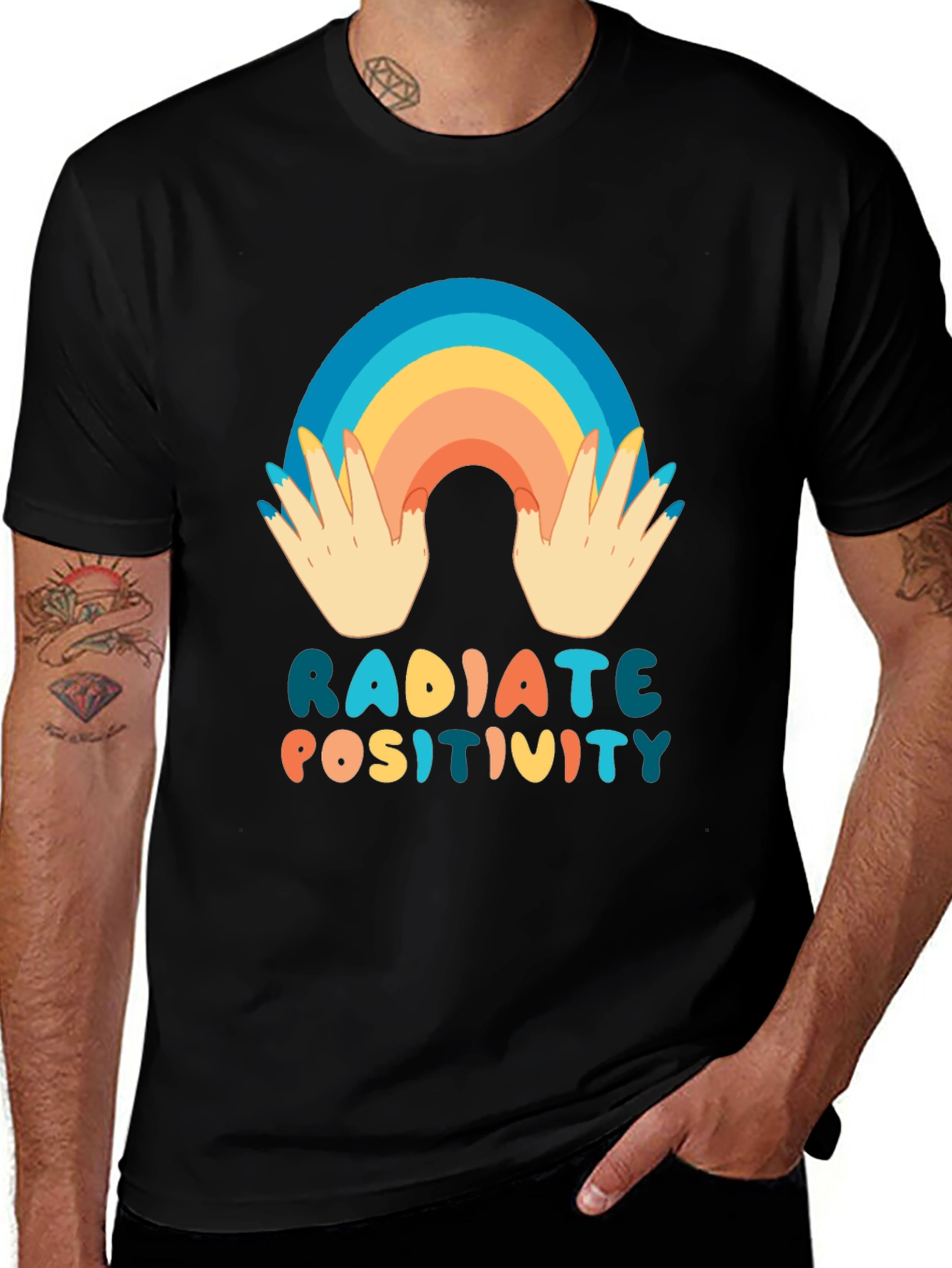 Radiate Positivity Graphic Tee - Black