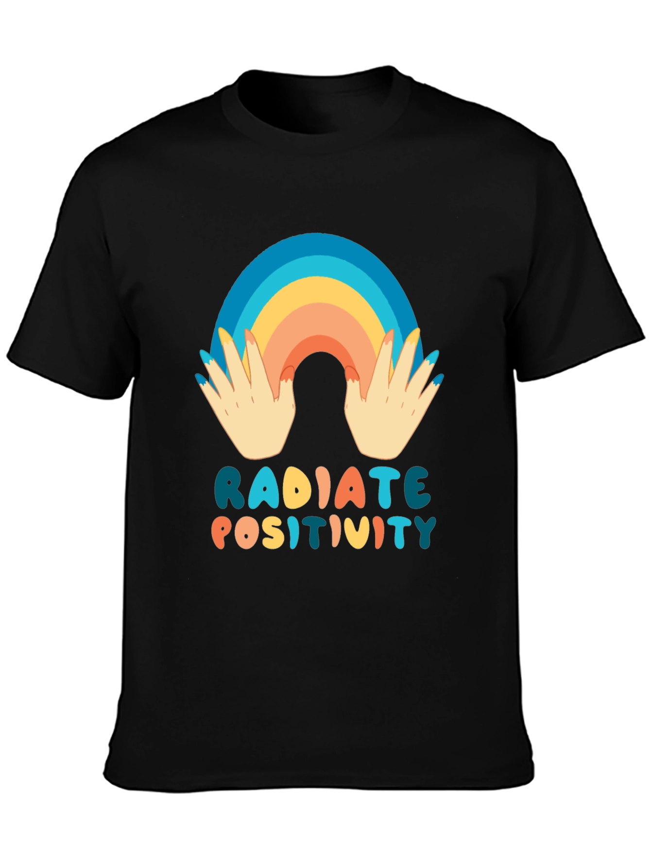 Radiate Positivity Graphic Tee - Black