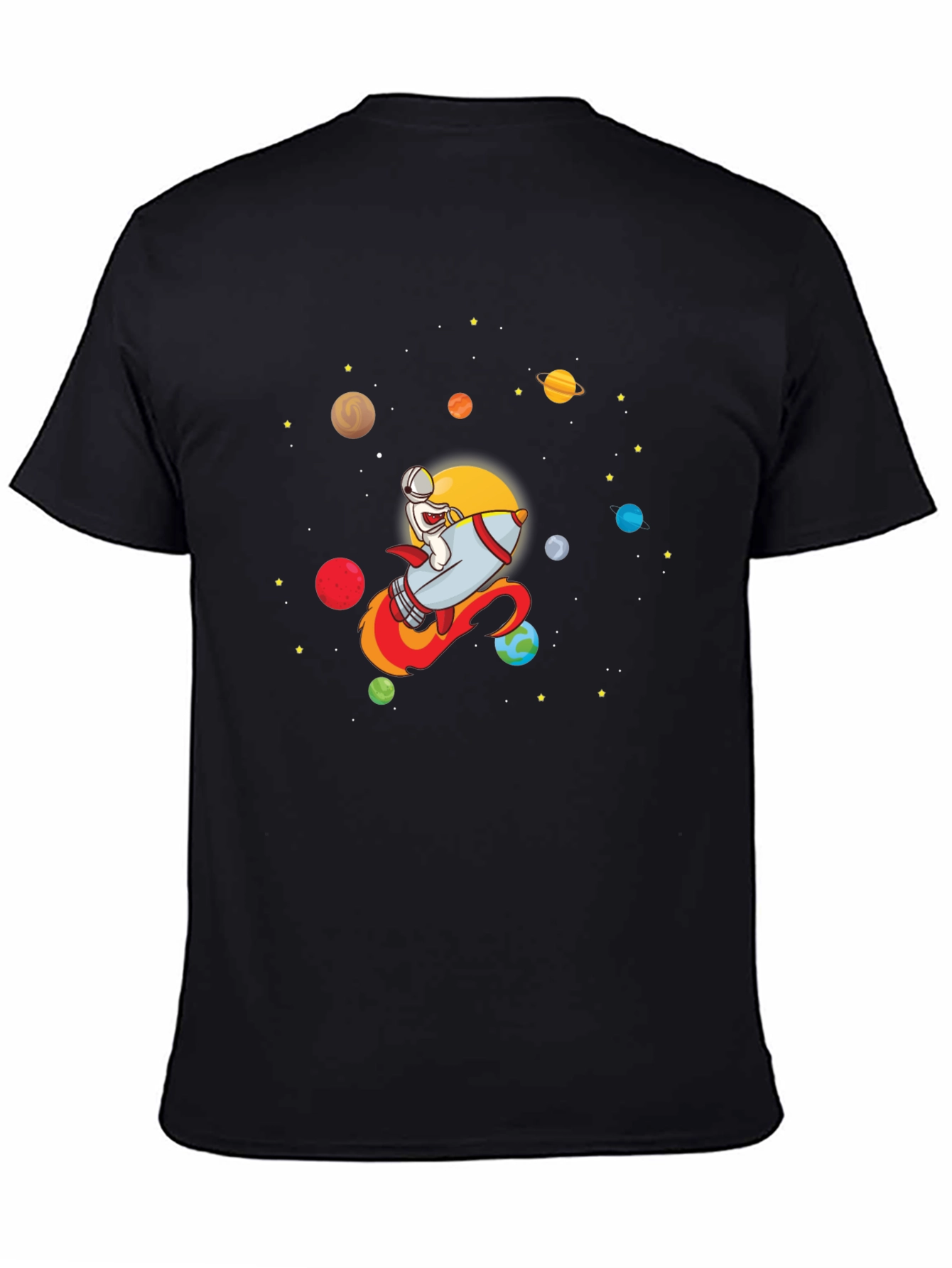 Astronaut Rocket T-Shirt - Galaxy Graphic Tee