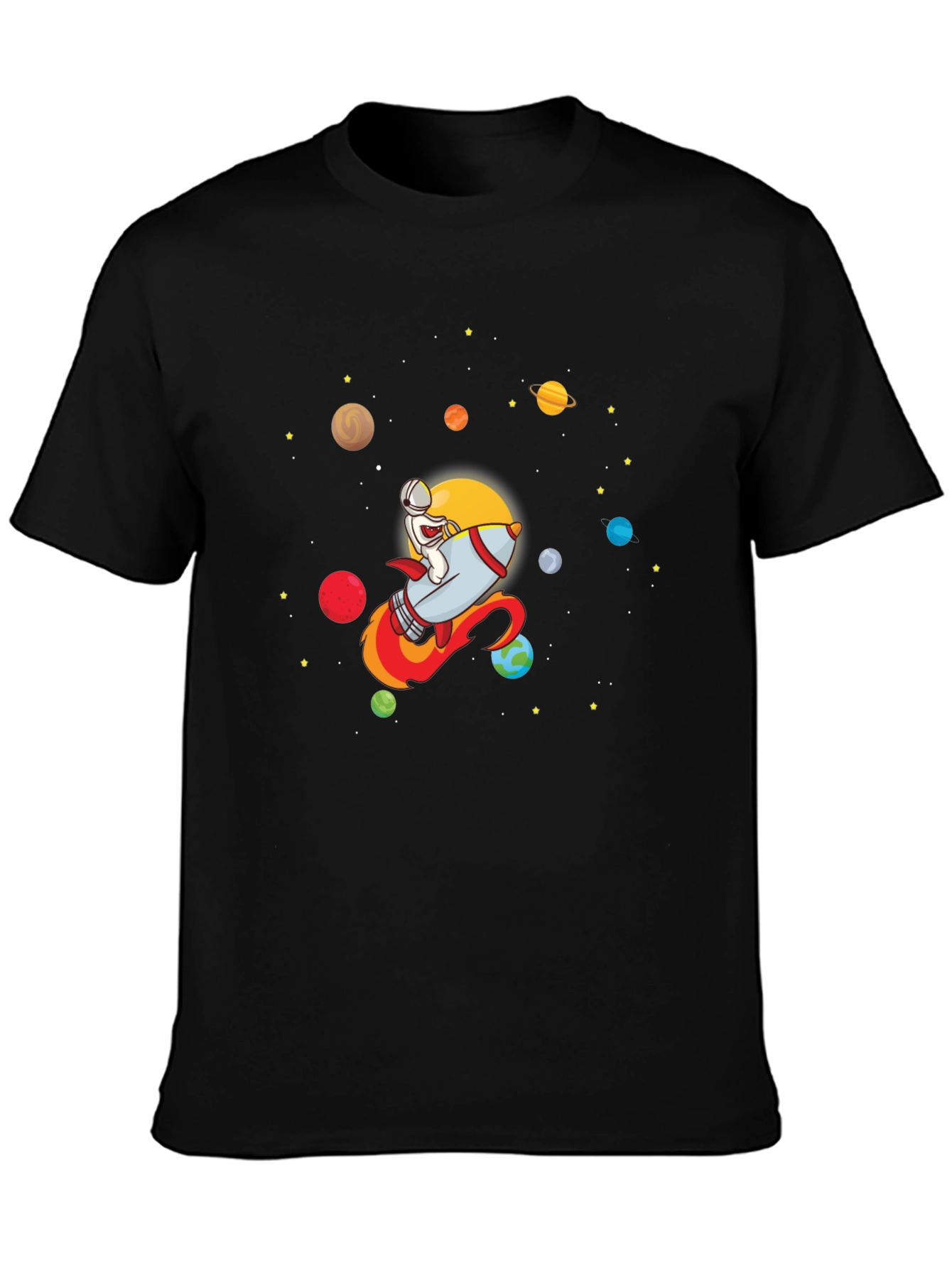 Astronaut Rocket T-Shirt - Galaxy Graphic Tee