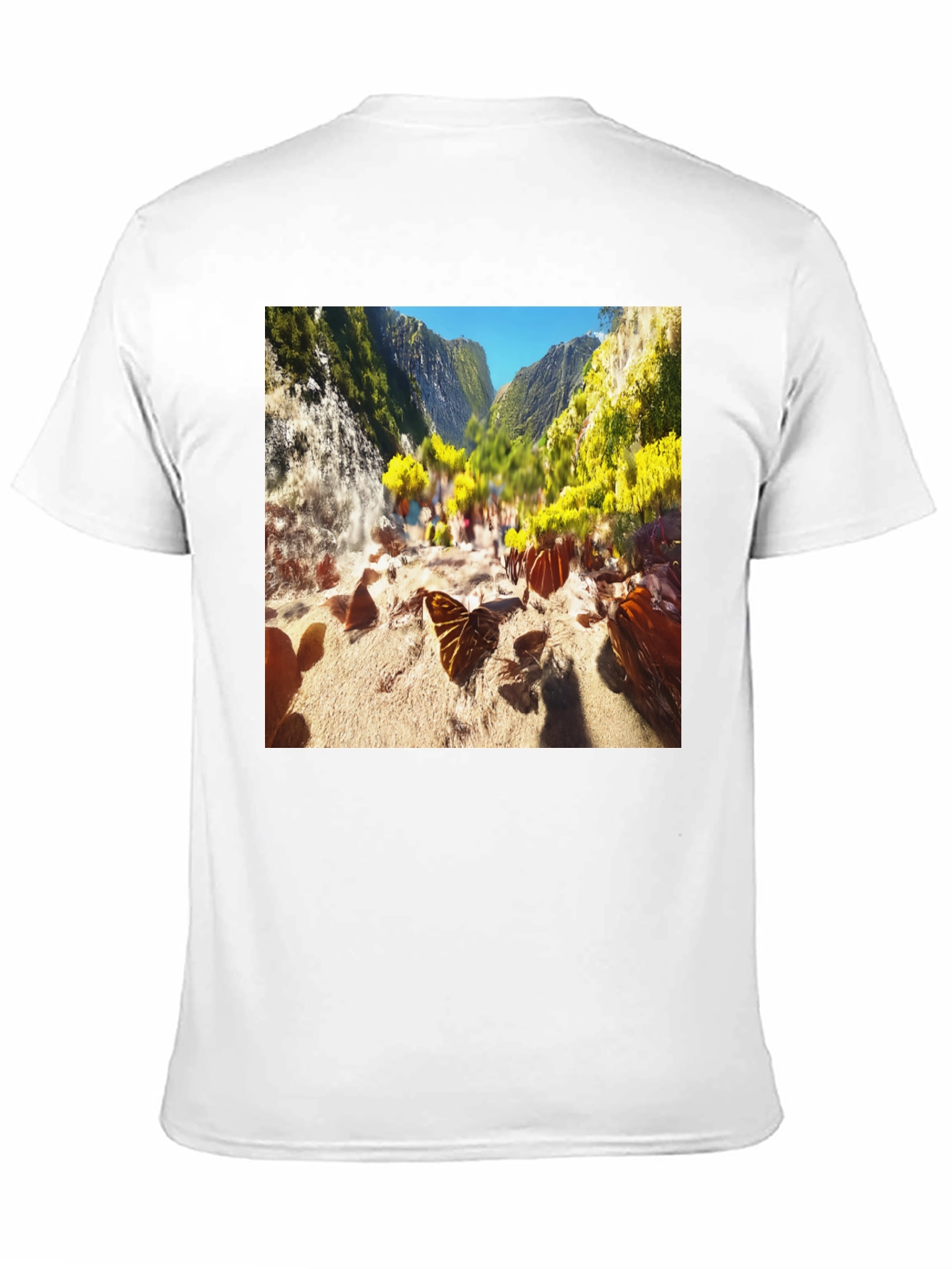 Nature Scene Graphic Tee - Black