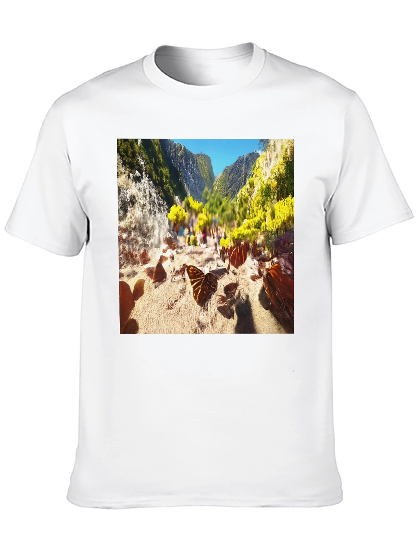 Nature Scene Graphic Tee - Black