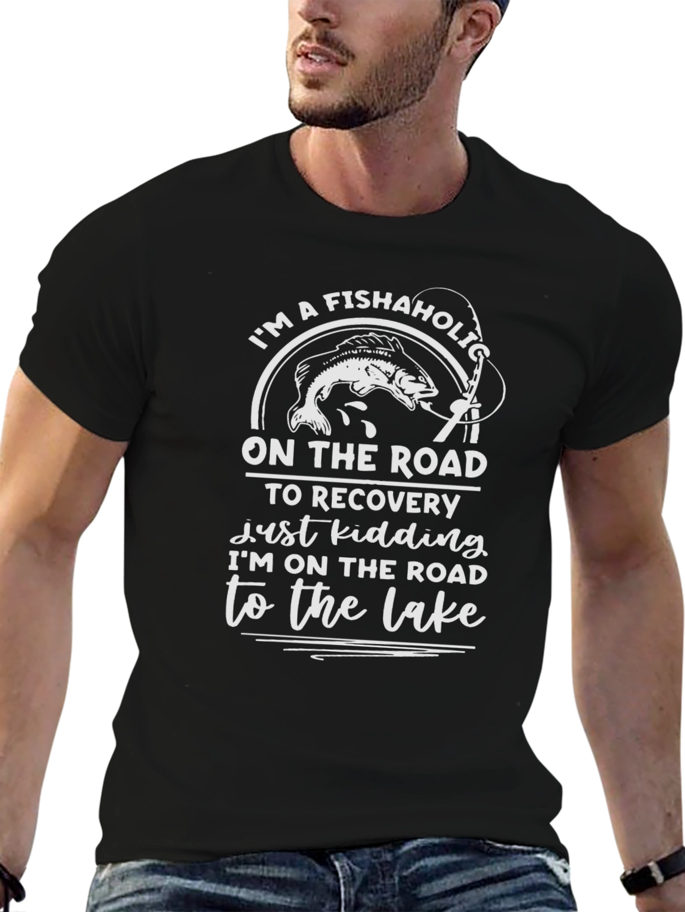 Fishaholic T-Shirt: Road to the Lake Graphic Tee
