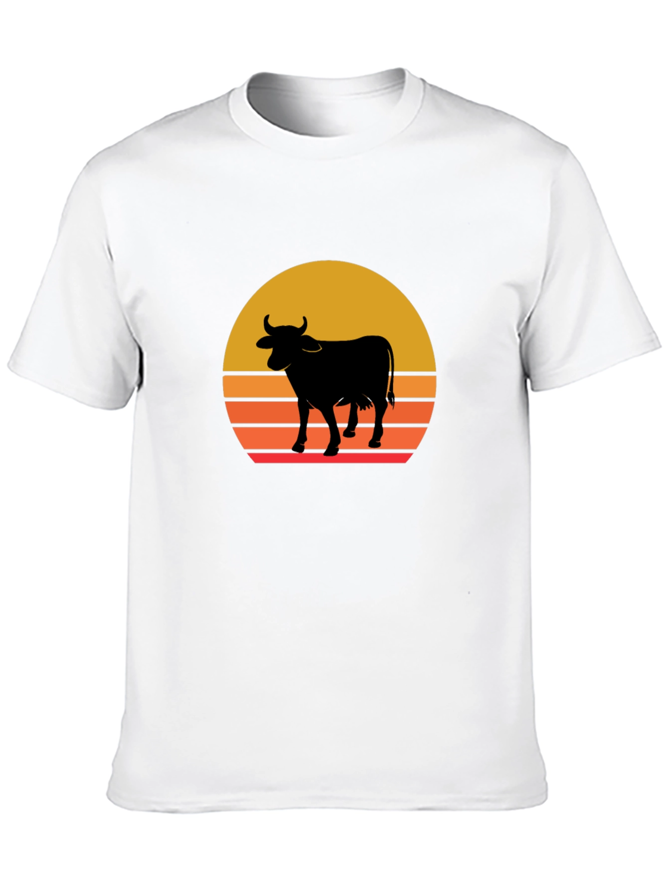 Retro Cow Sunset T-Shirt