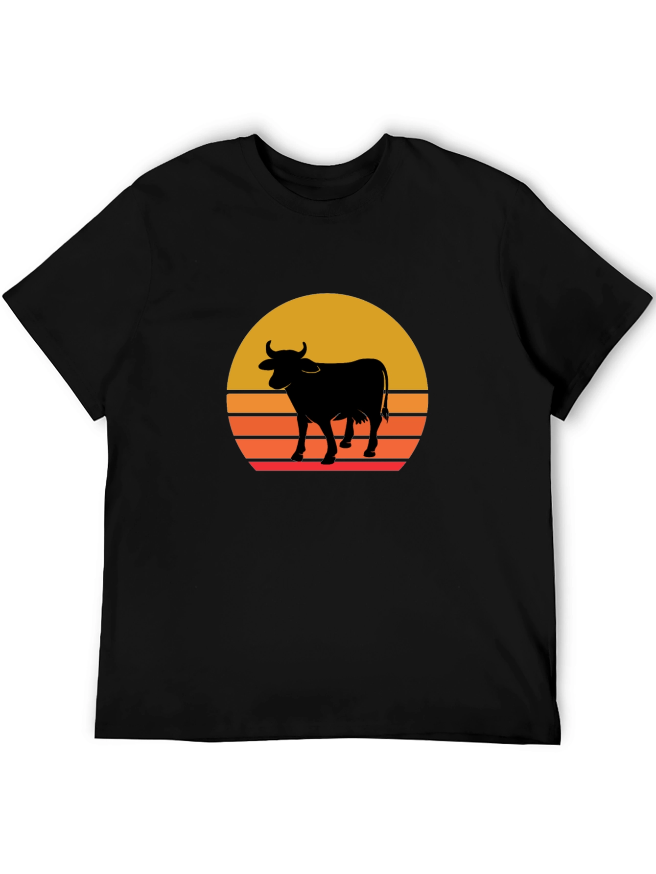 Retro Cow Sunset T-Shirt