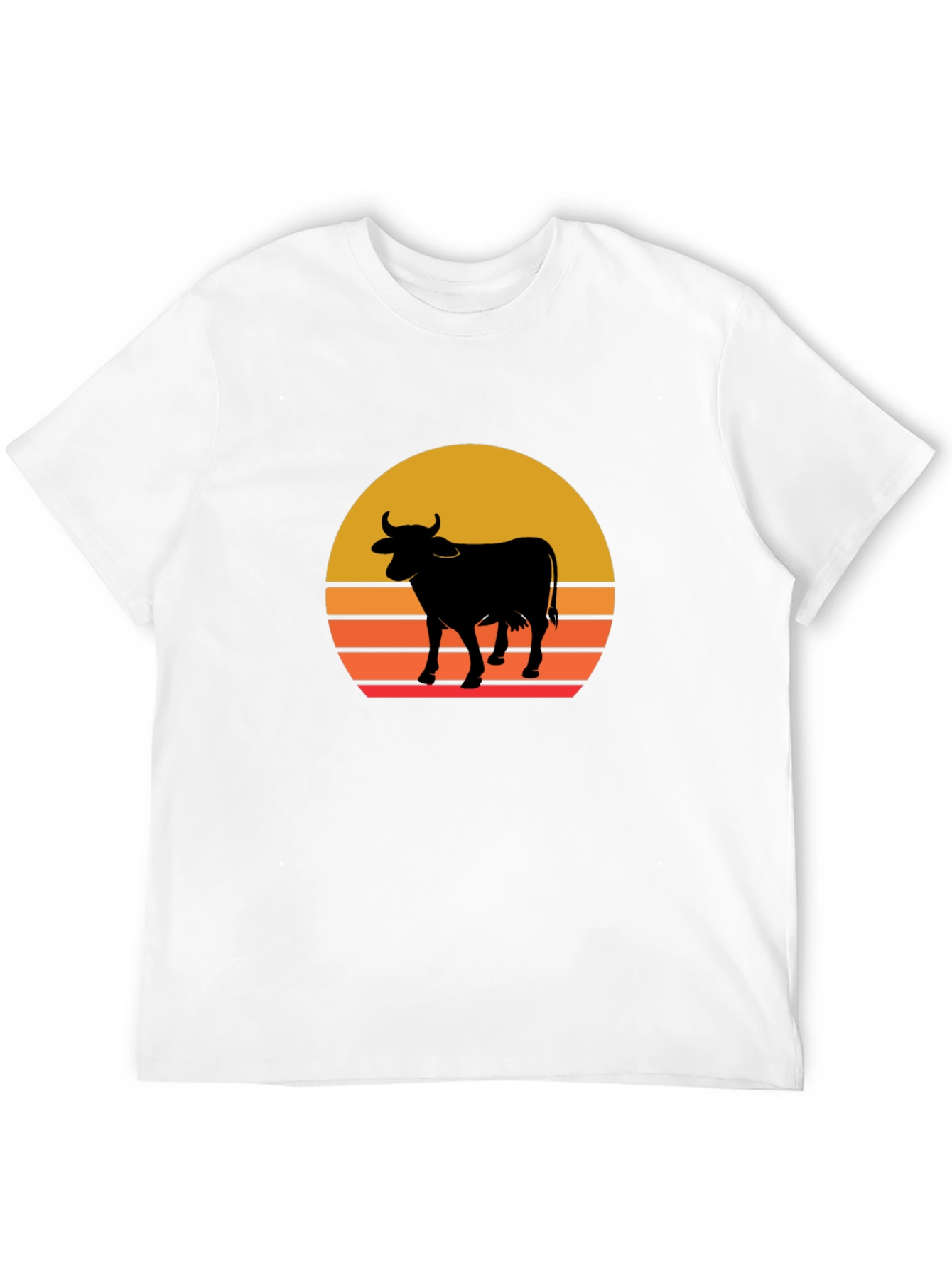 Retro Cow Sunset T-Shirt