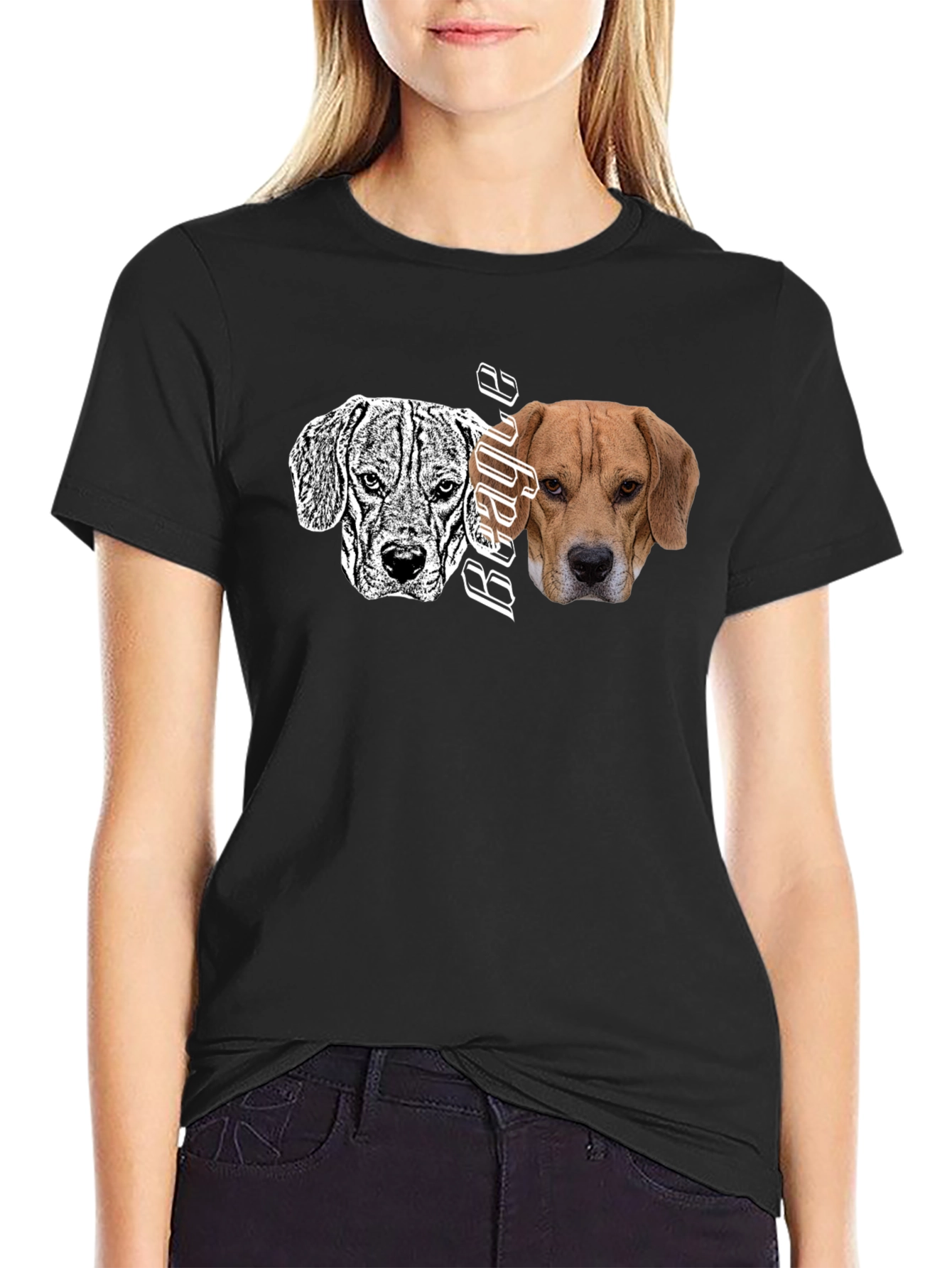 Beagle Dog Graphic Print T-Shirt