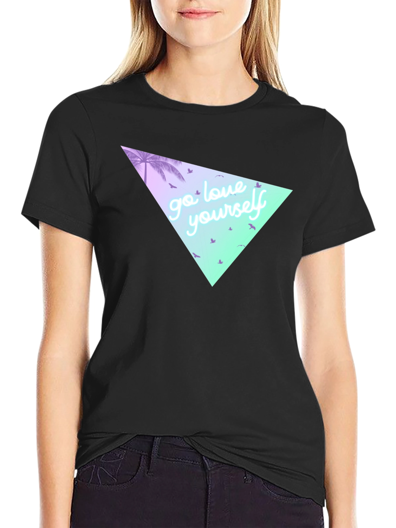 Go Love Yourself Graphic Tee - Black T-Shirt