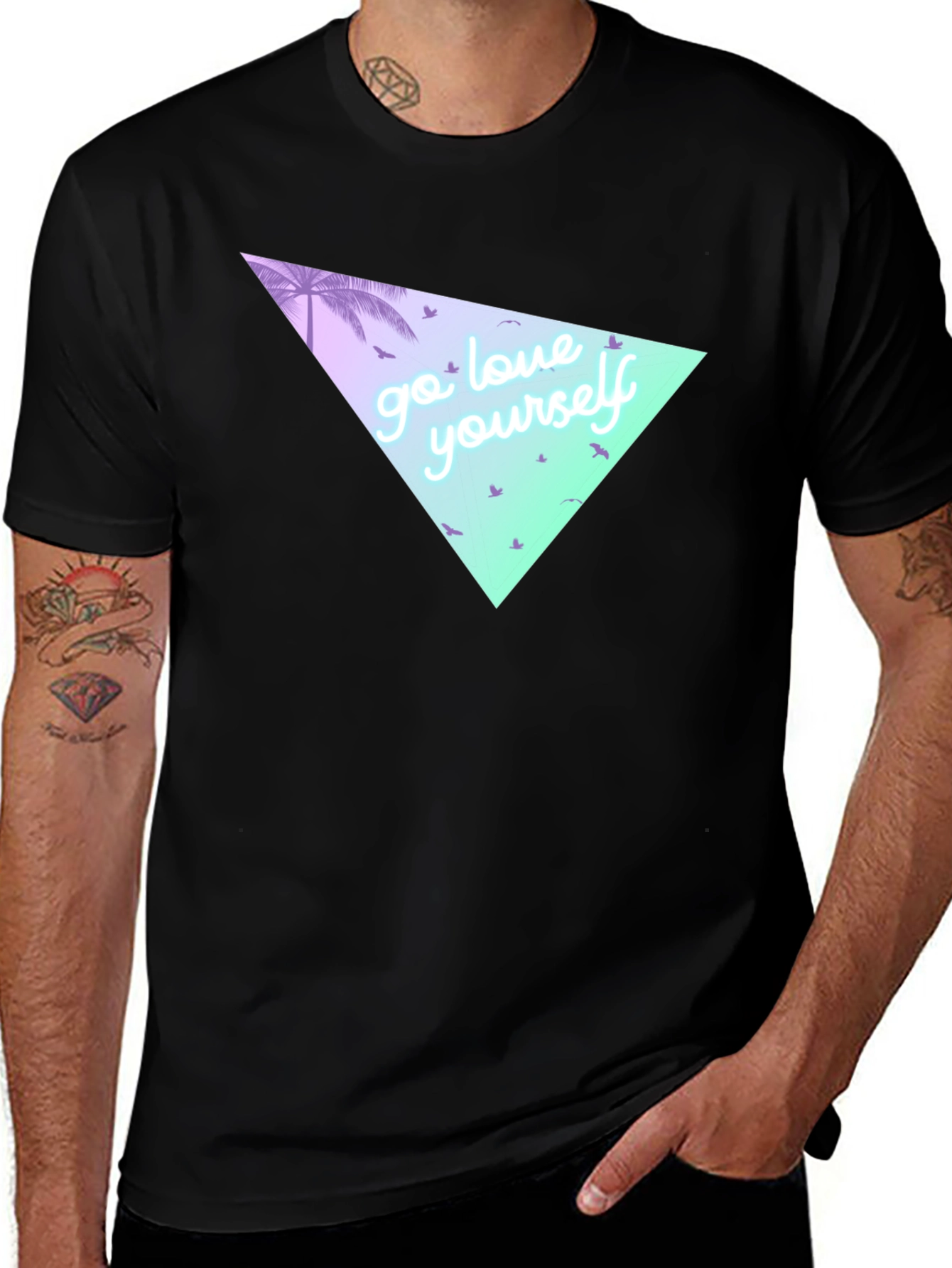Go Love Yourself Graphic Tee - Black T-Shirt