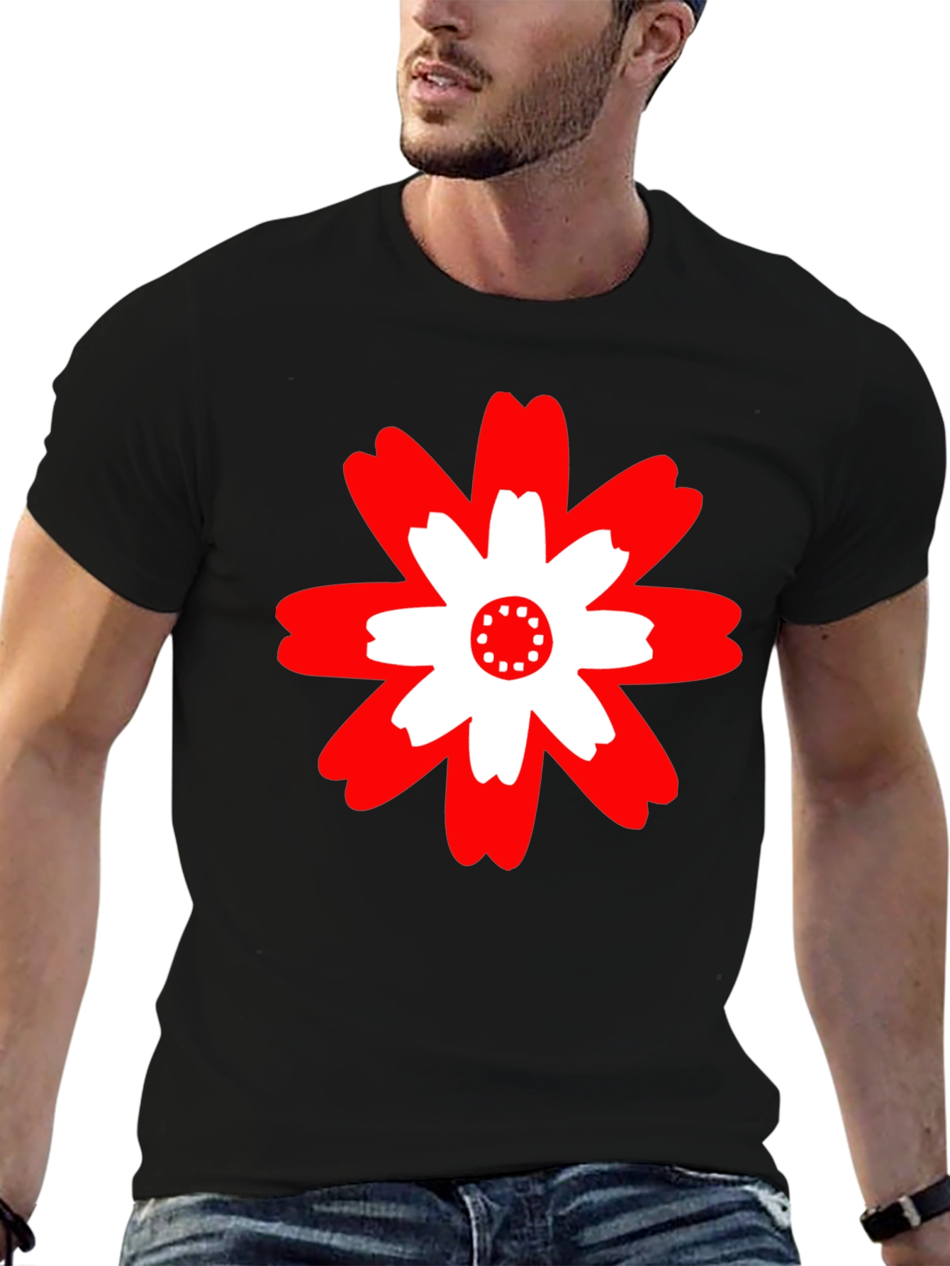 Bold Floral Graphic Tee - Modern Casual Style