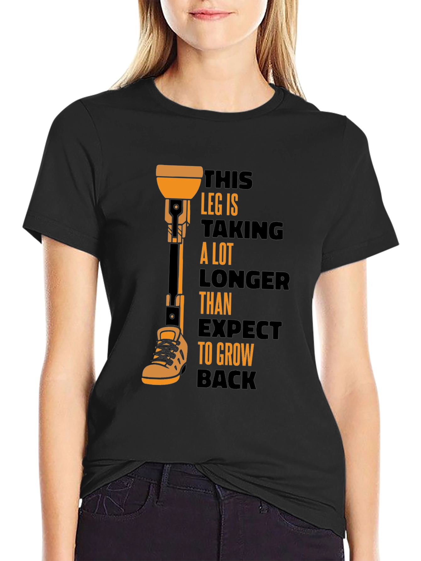 Humorous Prosthetic Leg T-Shirt