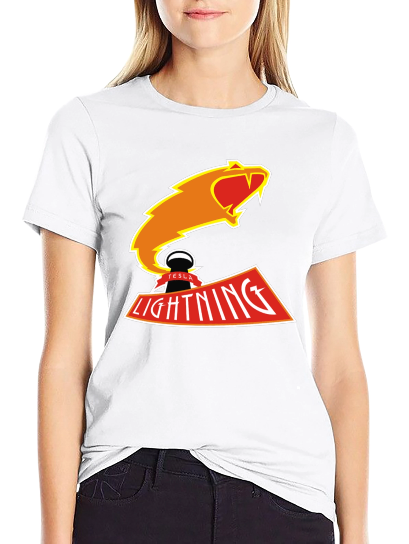 Tesla Lightning T-Shirt - Black Graphic Tee