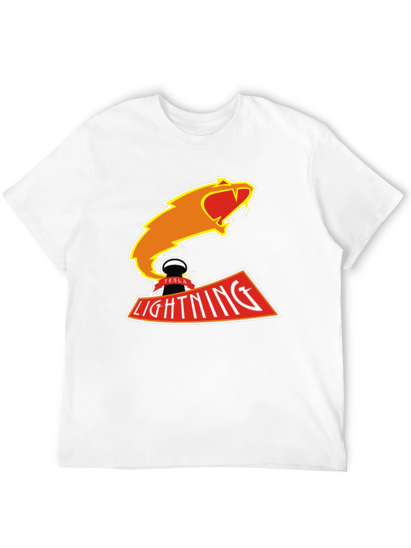 Tesla Lightning T-Shirt - Black Graphic Tee