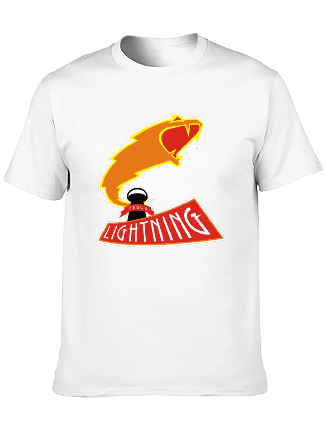 Tesla Lightning T-Shirt - Black Graphic Tee