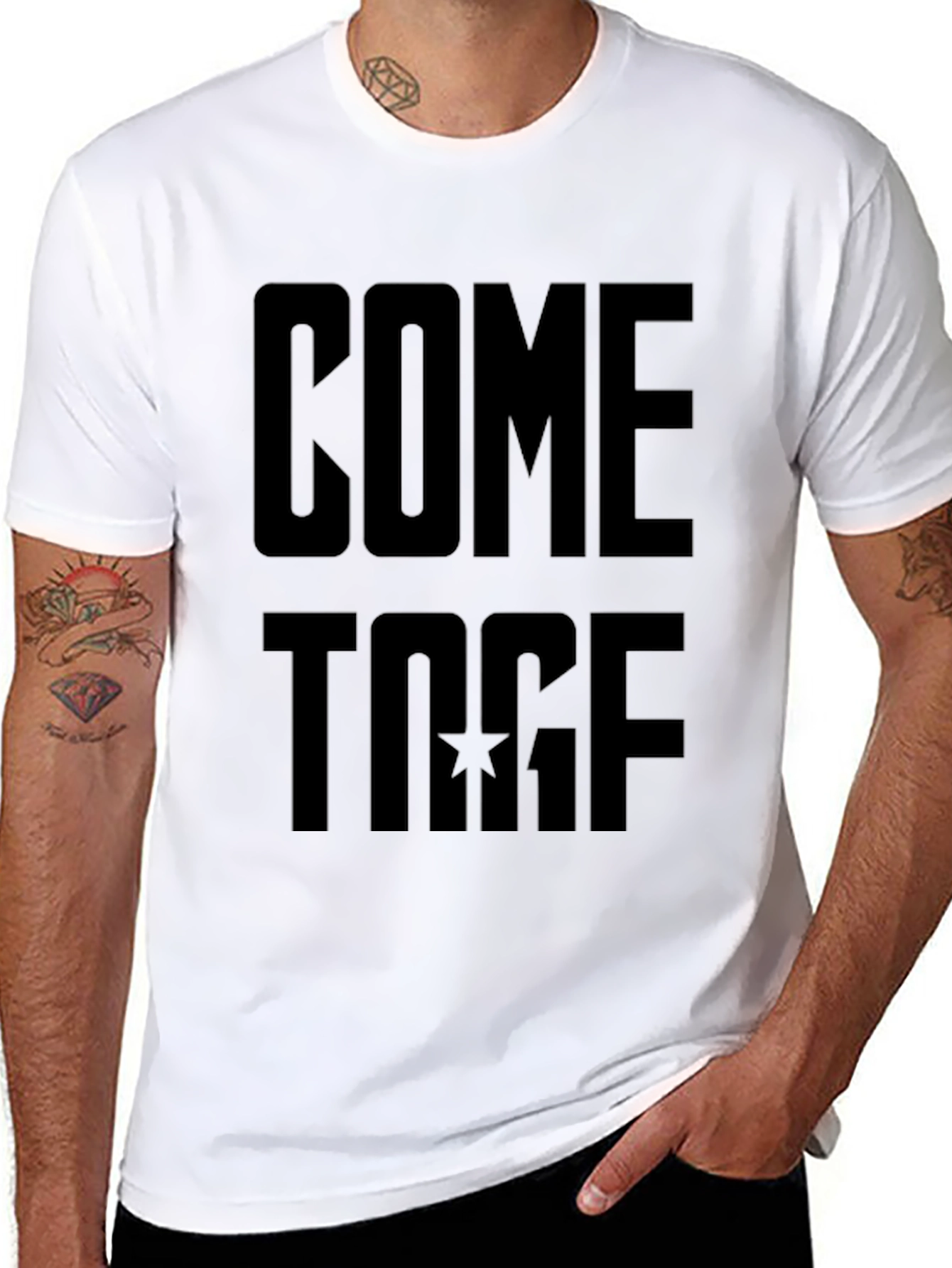 Come Together Black Graphic Tee