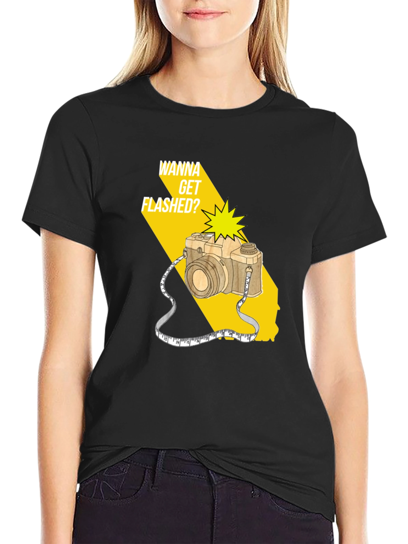 Wanna Get Flashed? Camera Graphic Tee