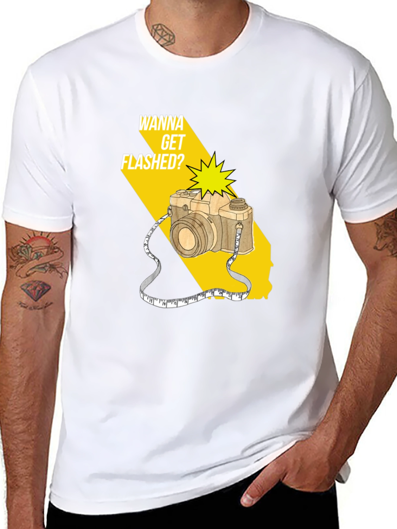 Wanna Get Flashed? Camera Graphic Tee