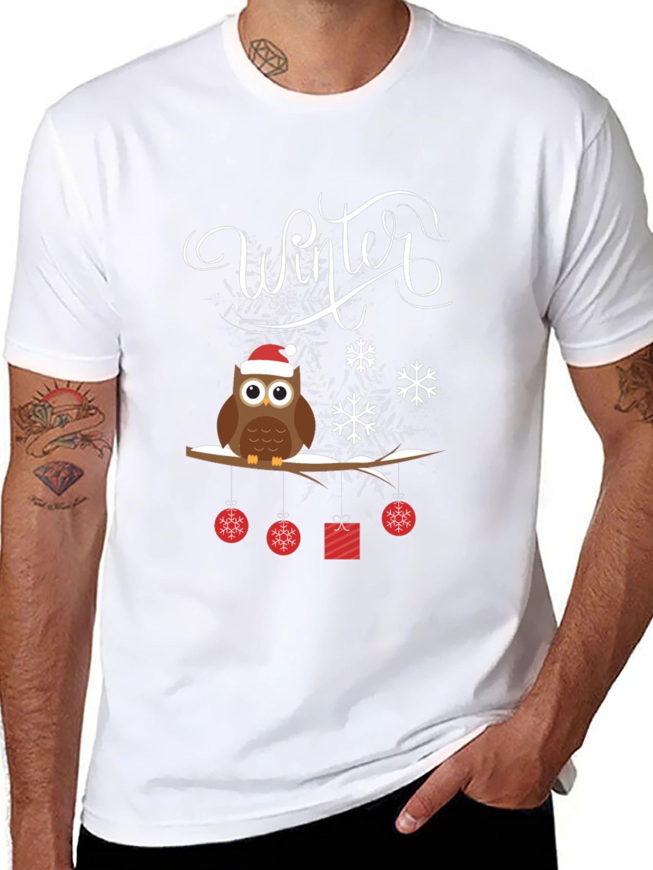 Winter Owl Christmas T-Shirt