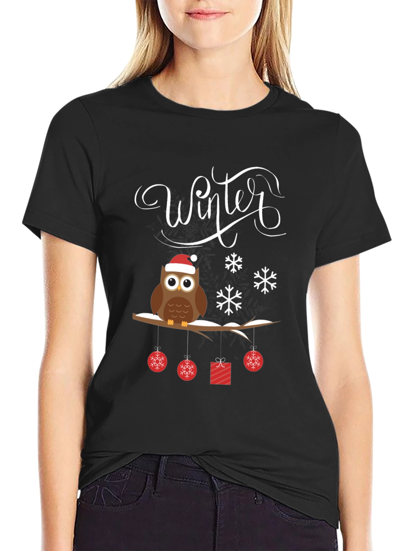 Winter Owl Christmas T-Shirt