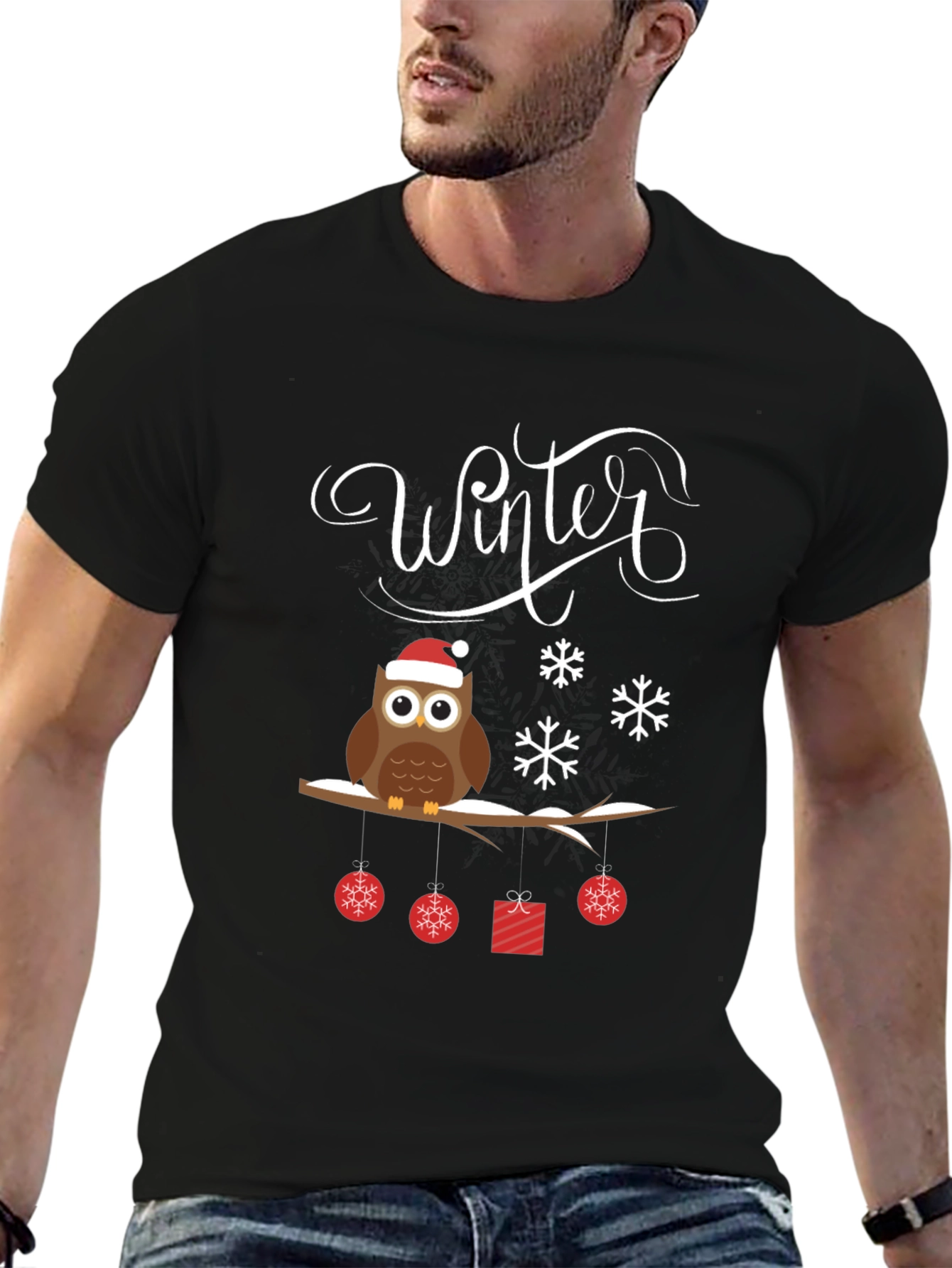 Winter Owl Christmas T-Shirt