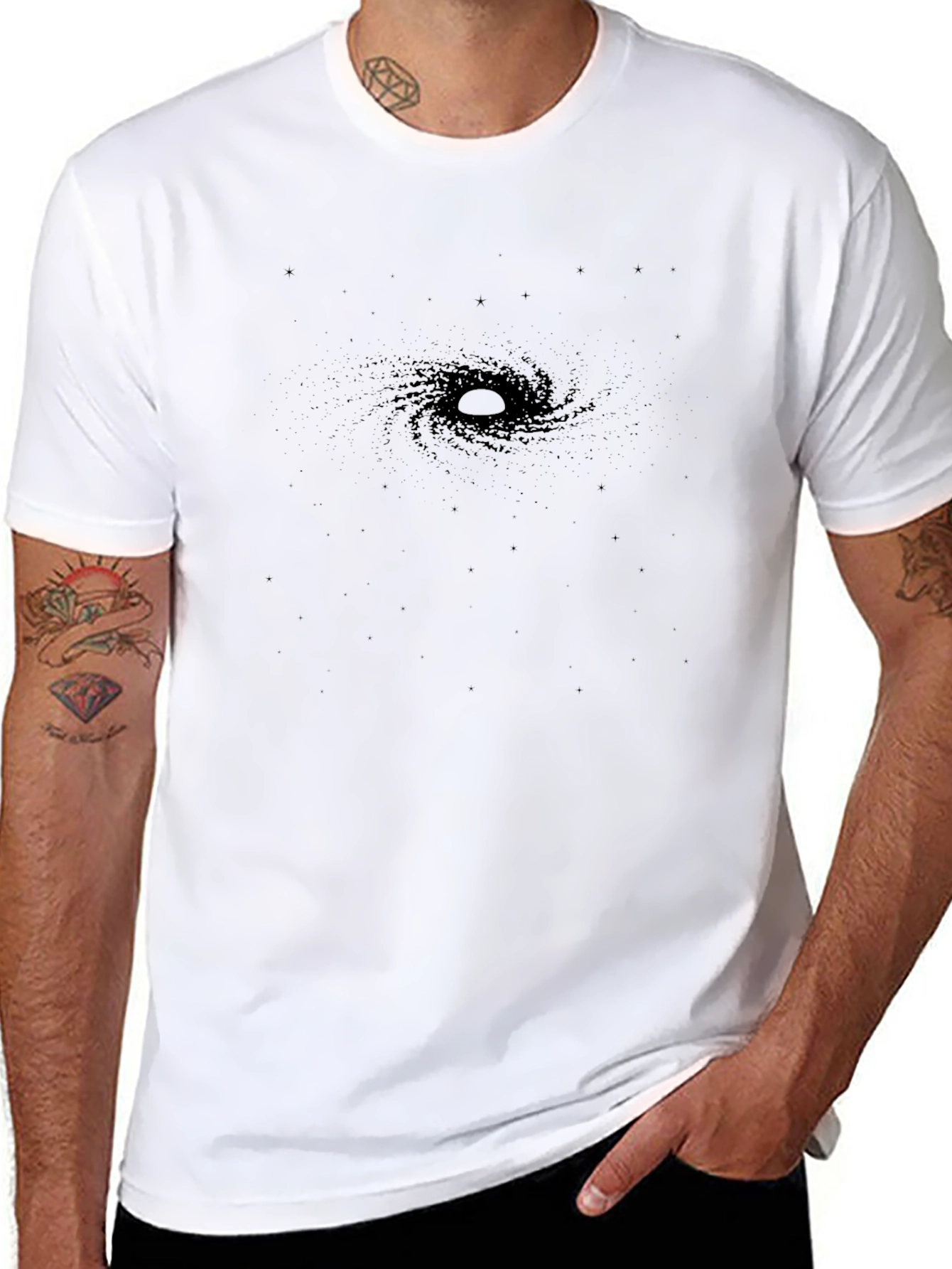 Black Hole Graphic Tee - Premium Black Cotton T-Shirt
