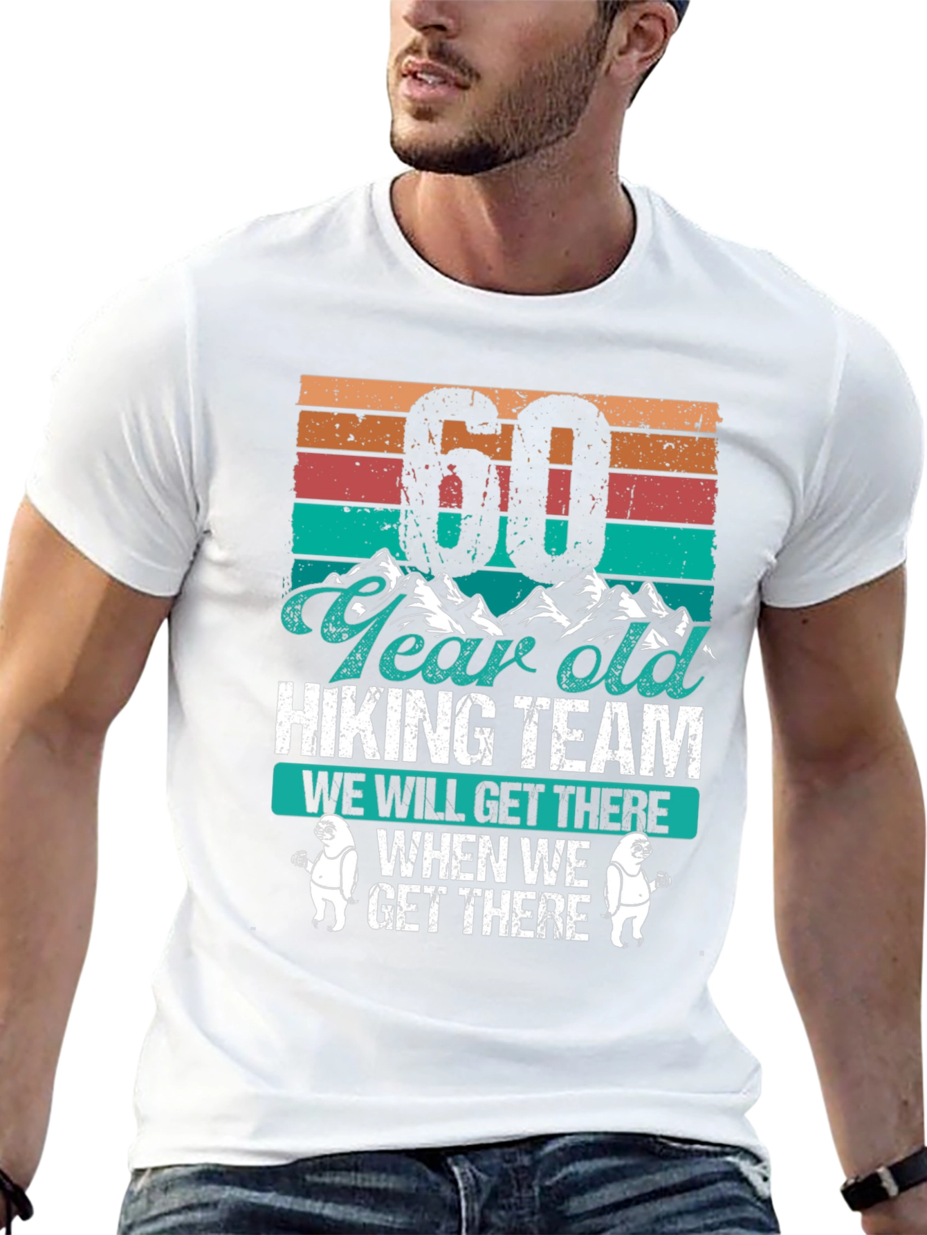 60 Year Old Hiking Team T-Shirt