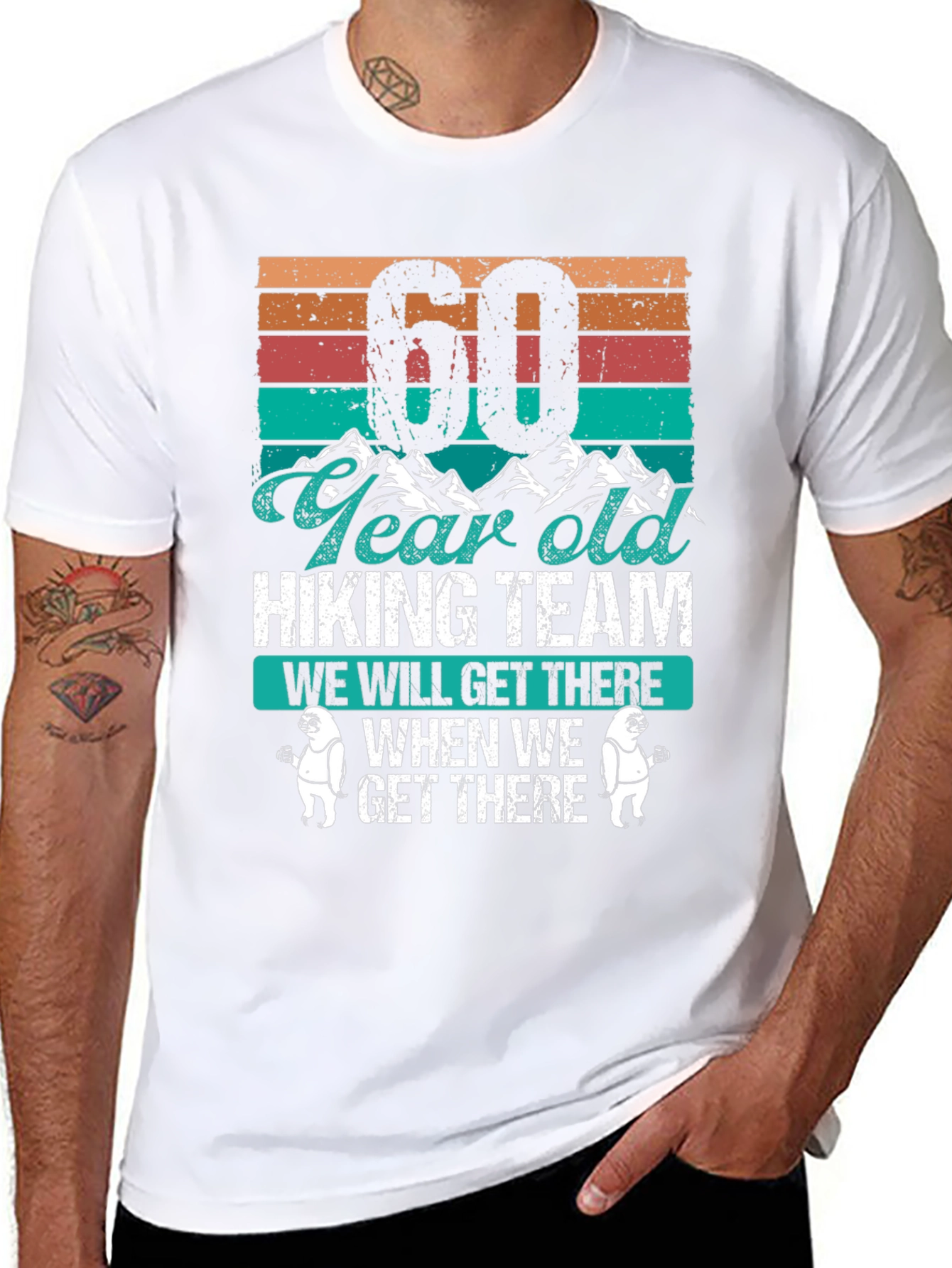 60 Year Old Hiking Team T-Shirt