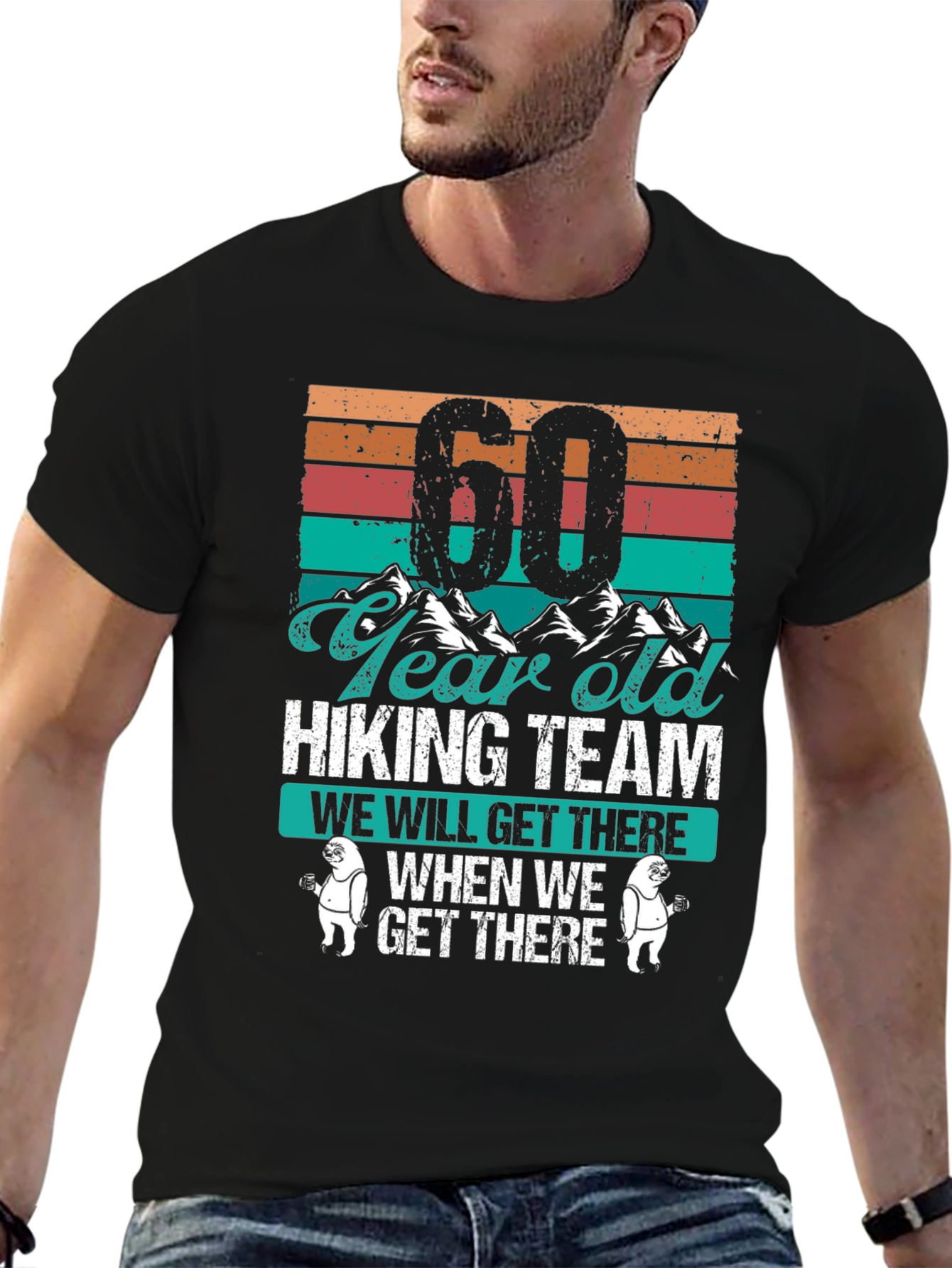 60 Year Old Hiking Team T-Shirt