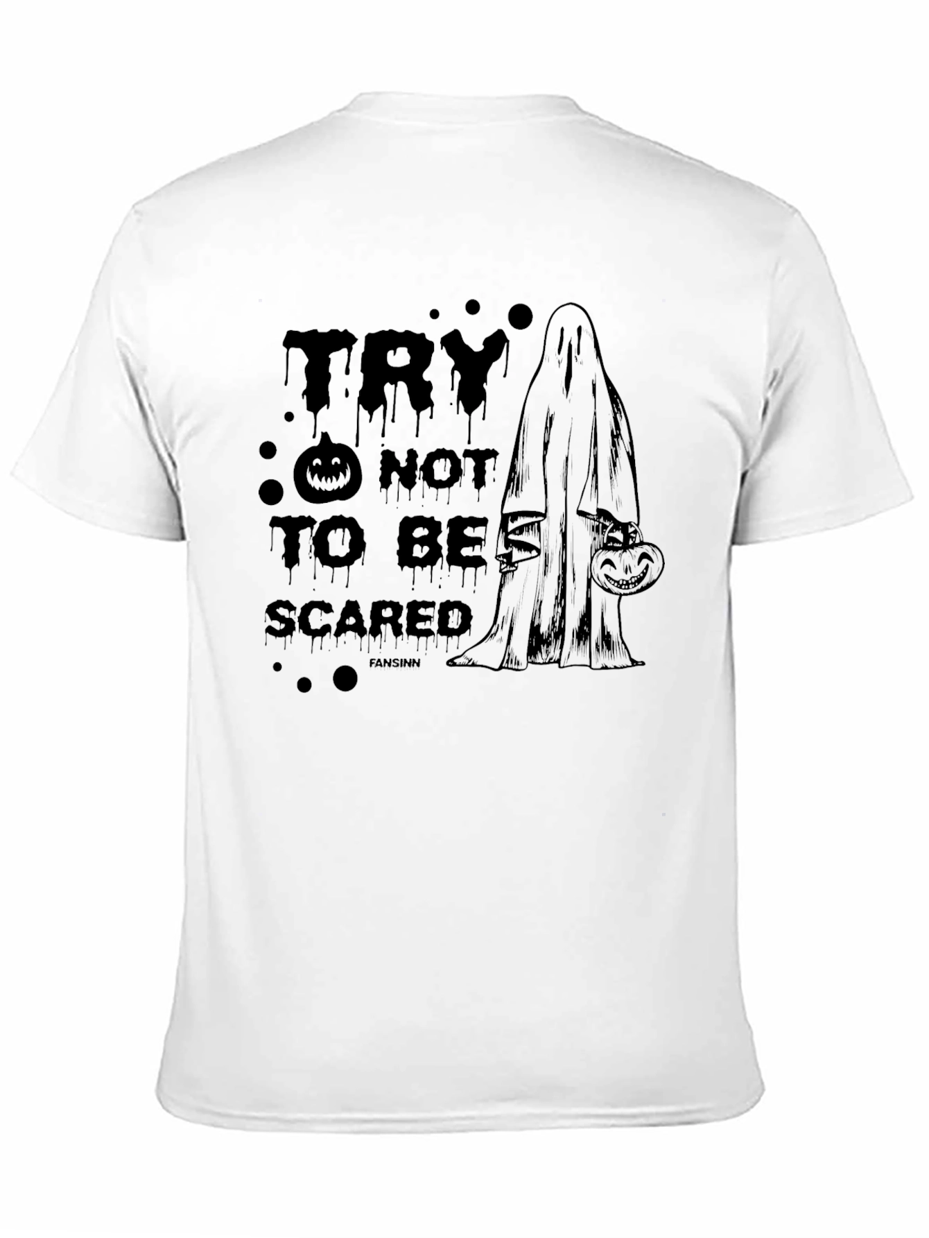 Halloween Ghost T-Shirt - Try Not to Be Scared