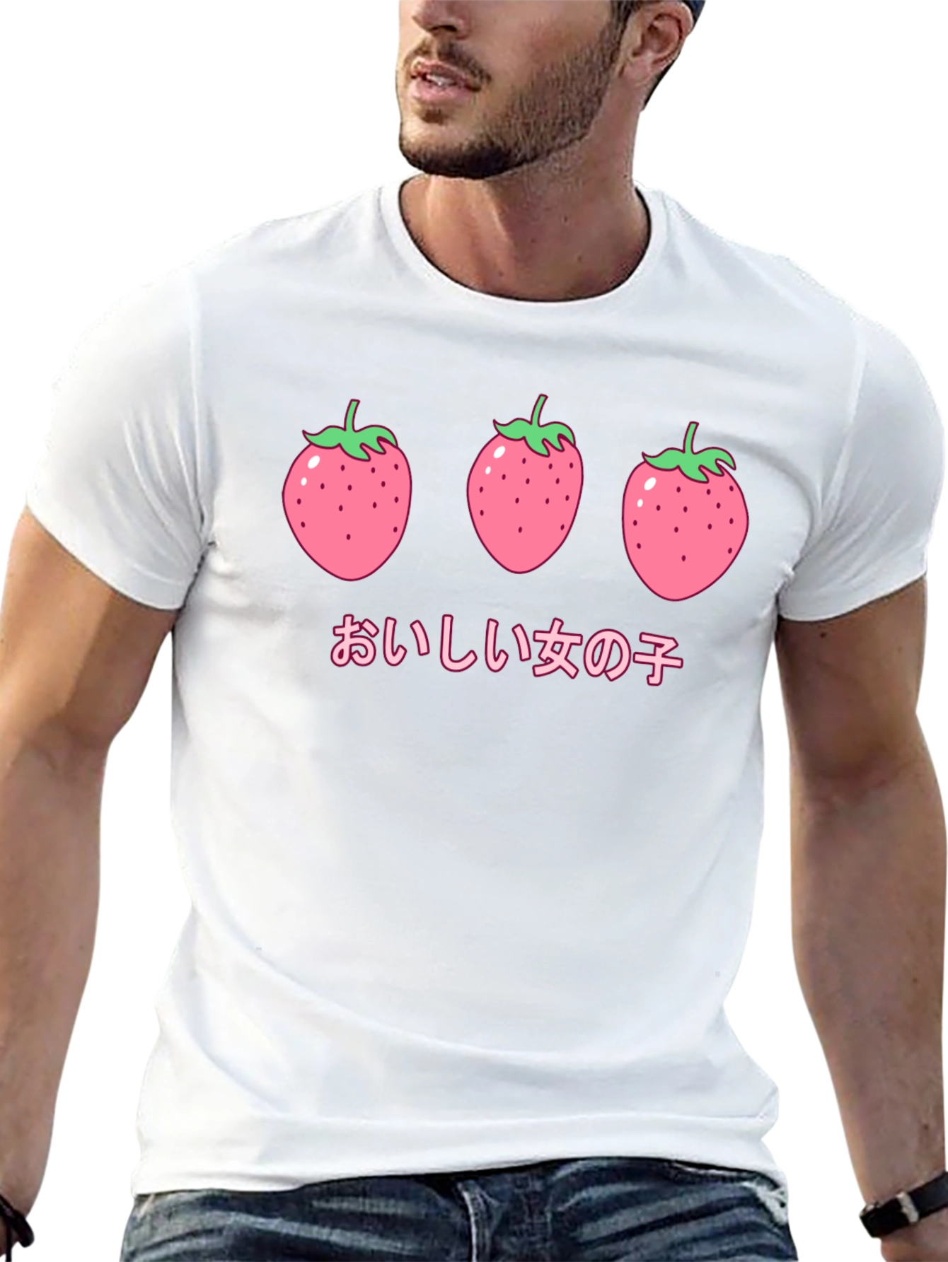 Strawberry Kawaii T-Shirt - Cute Graphic Tee