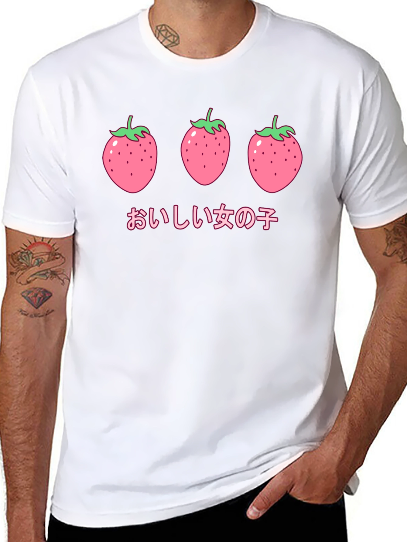 Strawberry Kawaii T-Shirt - Cute Graphic Tee