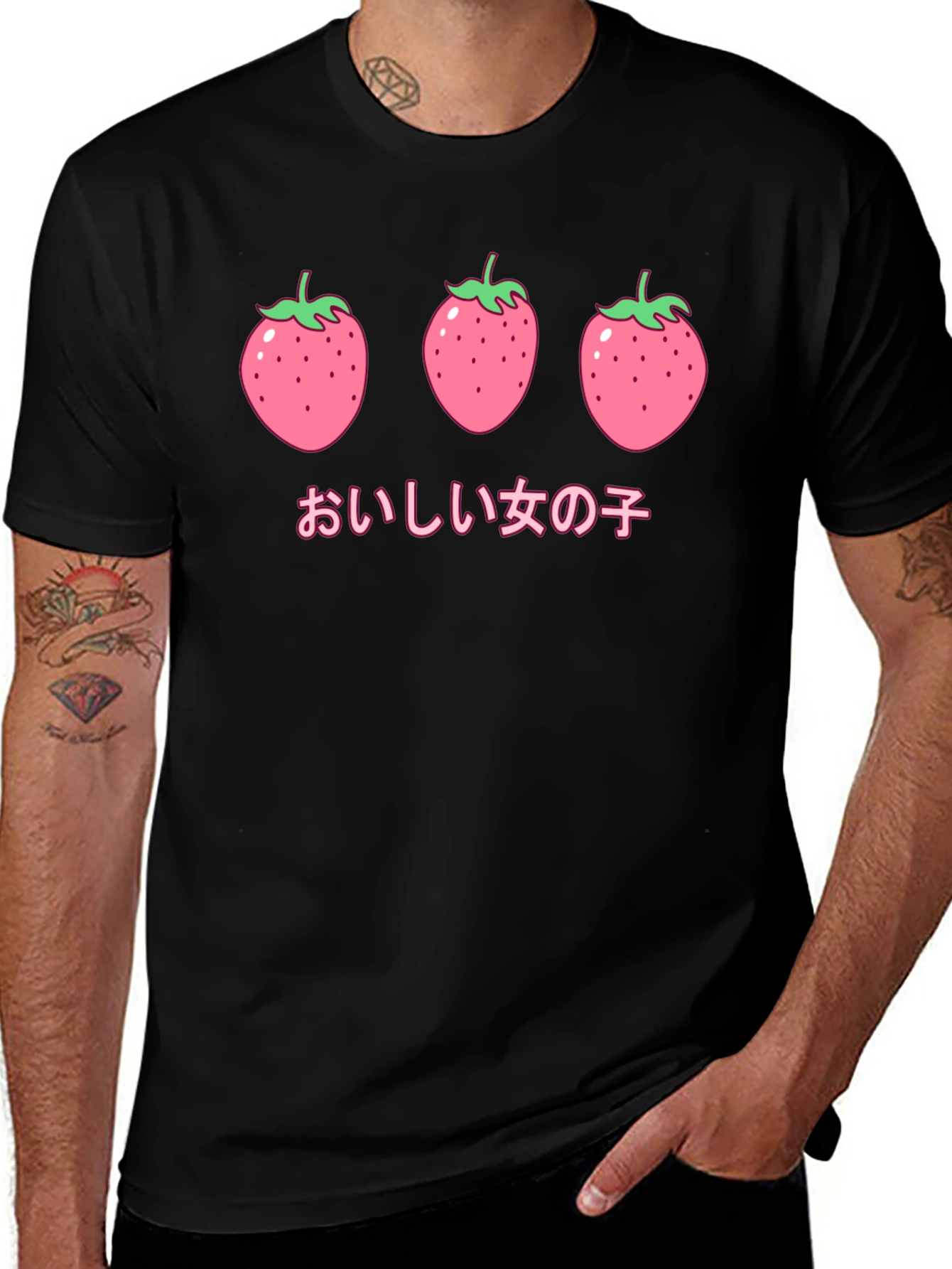 Strawberry Kawaii T-Shirt - Cute Graphic Tee