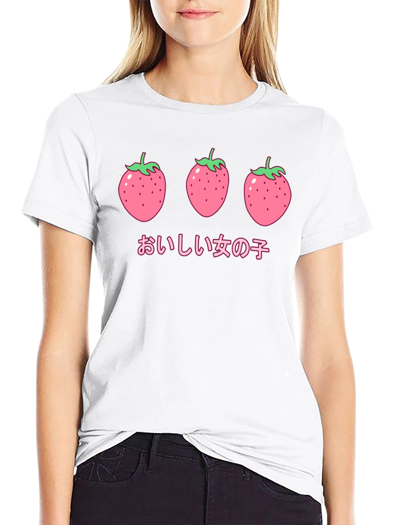 Strawberry Kawaii T-Shirt - Cute Graphic Tee