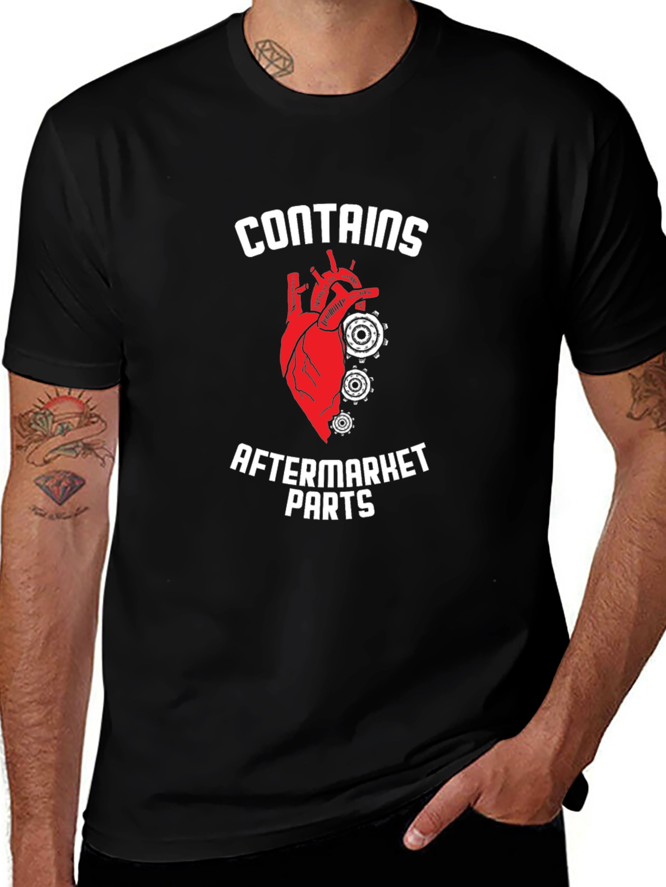 Contains Aftermarket Parts T-Shirt Funny Mechanic Tee