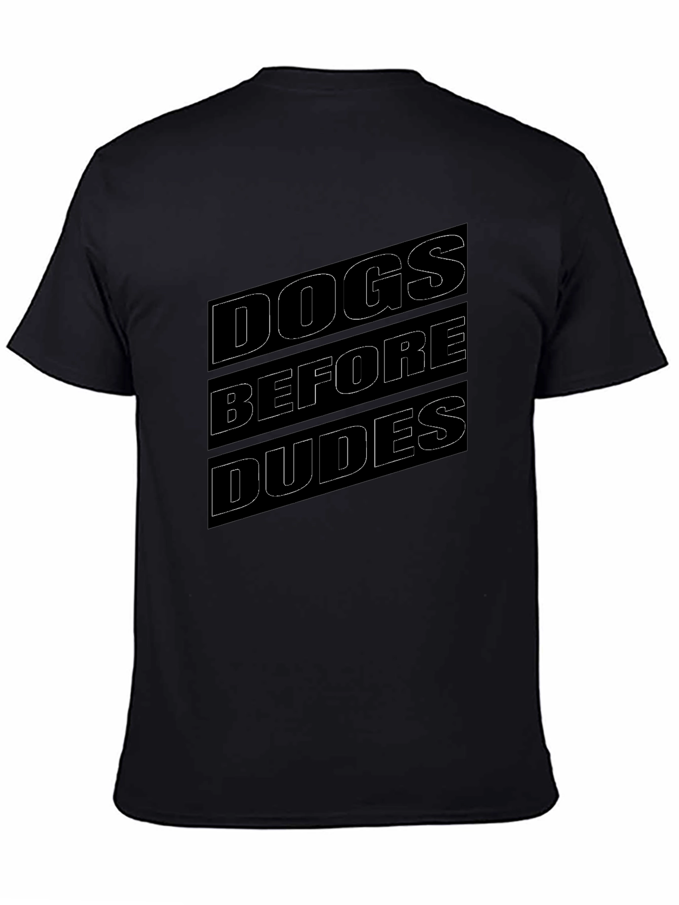 Dogs Before Dudes Black Graphic T-Shirt