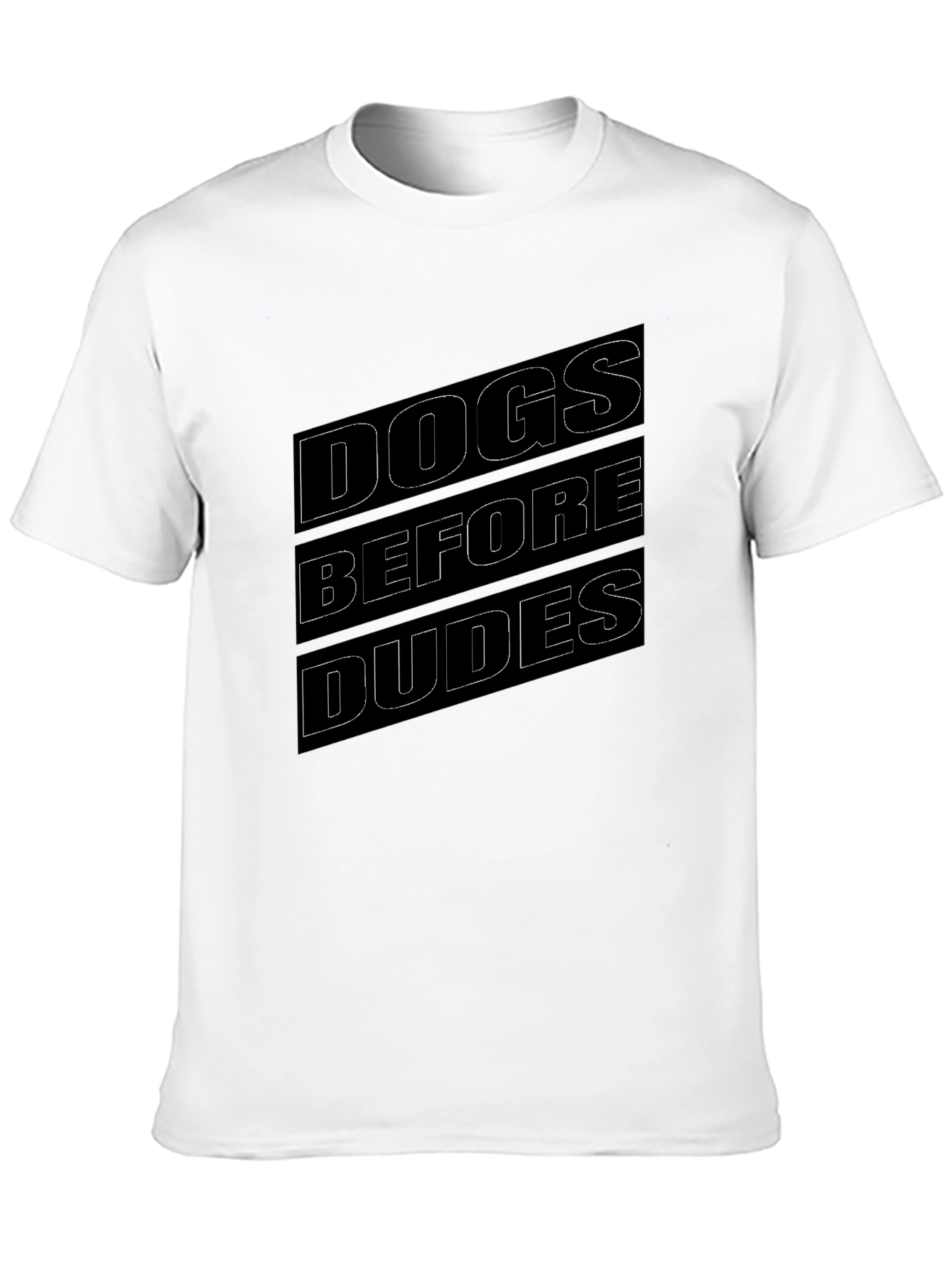 Dogs Before Dudes Black Graphic T-Shirt