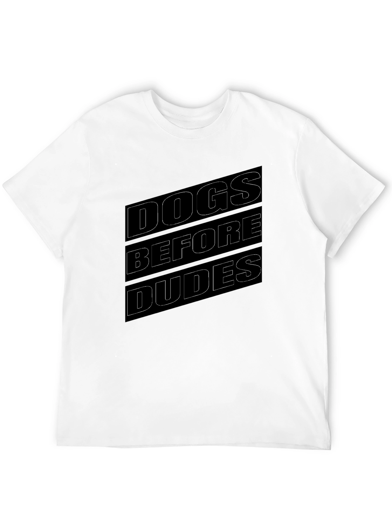 Dogs Before Dudes Black Graphic T-Shirt