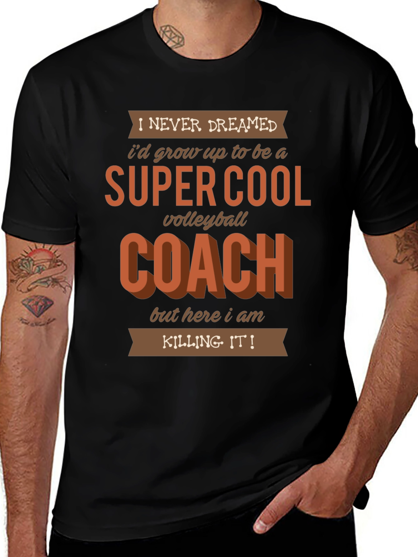 Super Cool Volleyball Coach Graphic T-Shirt