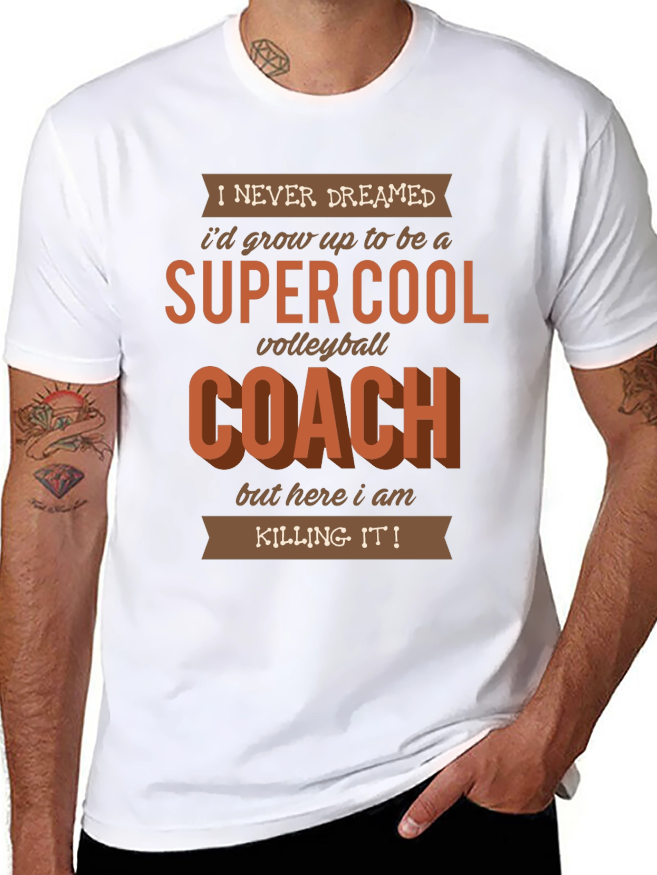 Super Cool Volleyball Coach Graphic T-Shirt